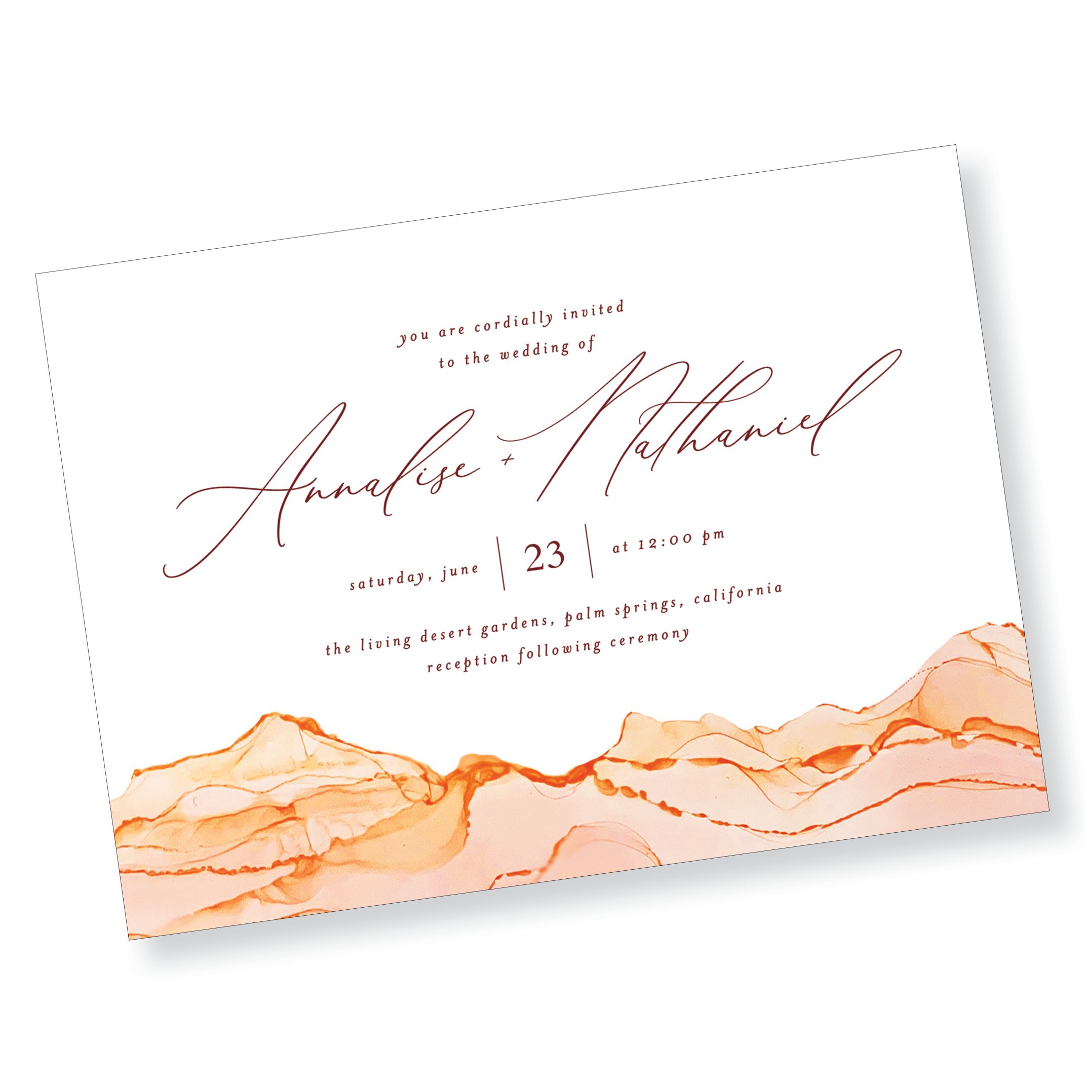 Sandstone Wedding Invitation (Copy)