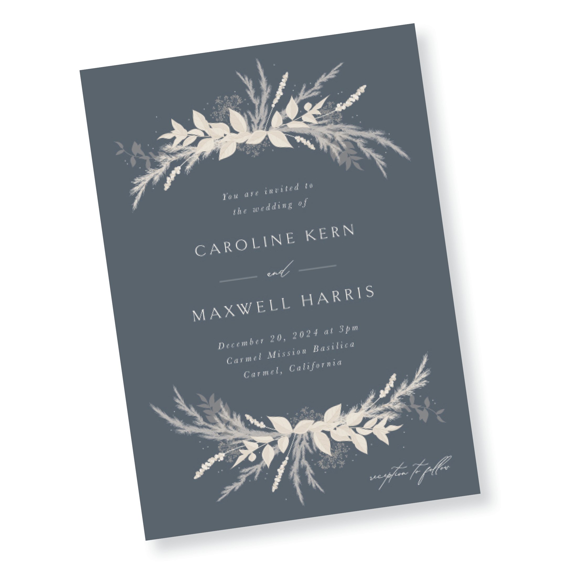 Winter White Botanicals Wedding Invitation (Copy)