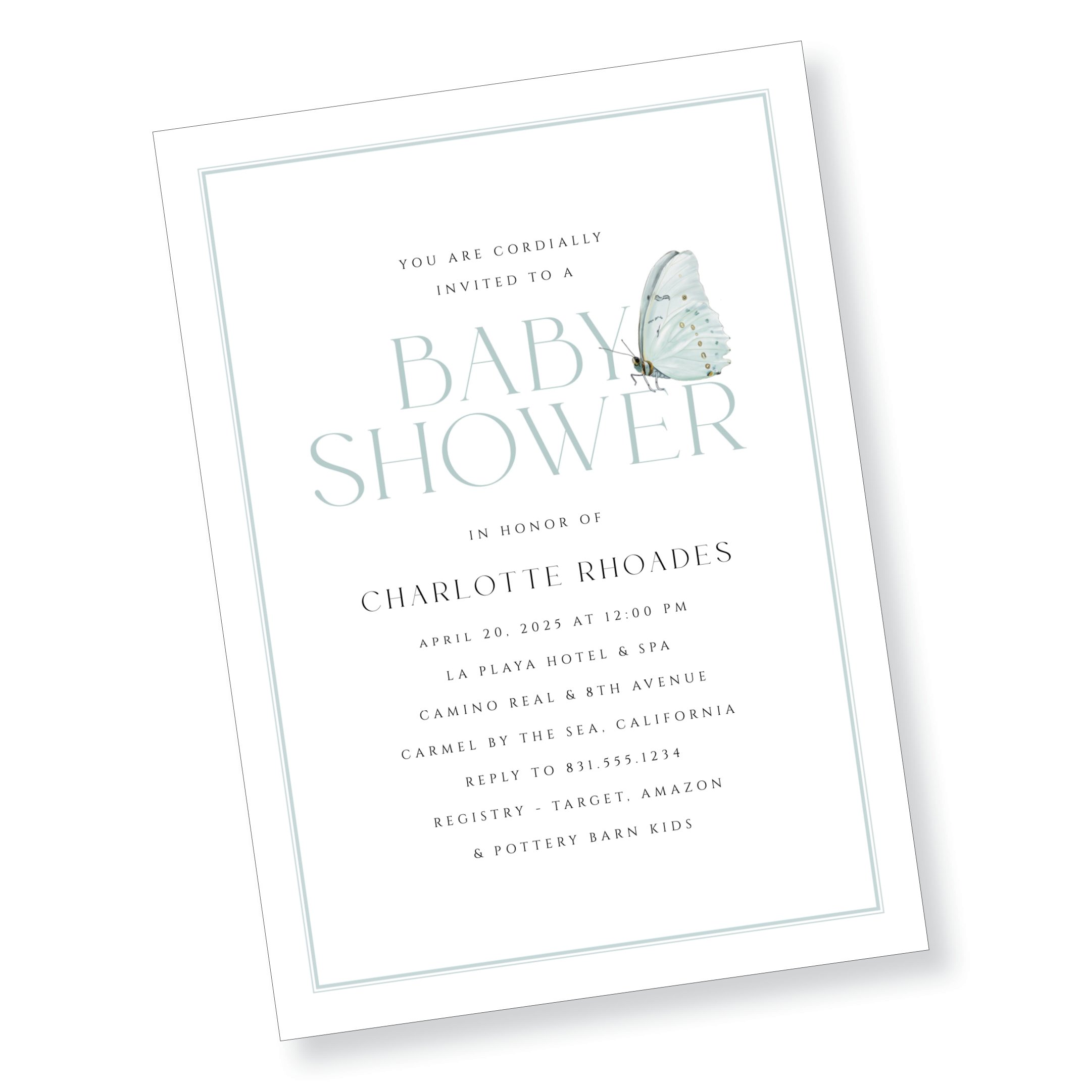 Butterfly Baby Shower Invitation (Copy)