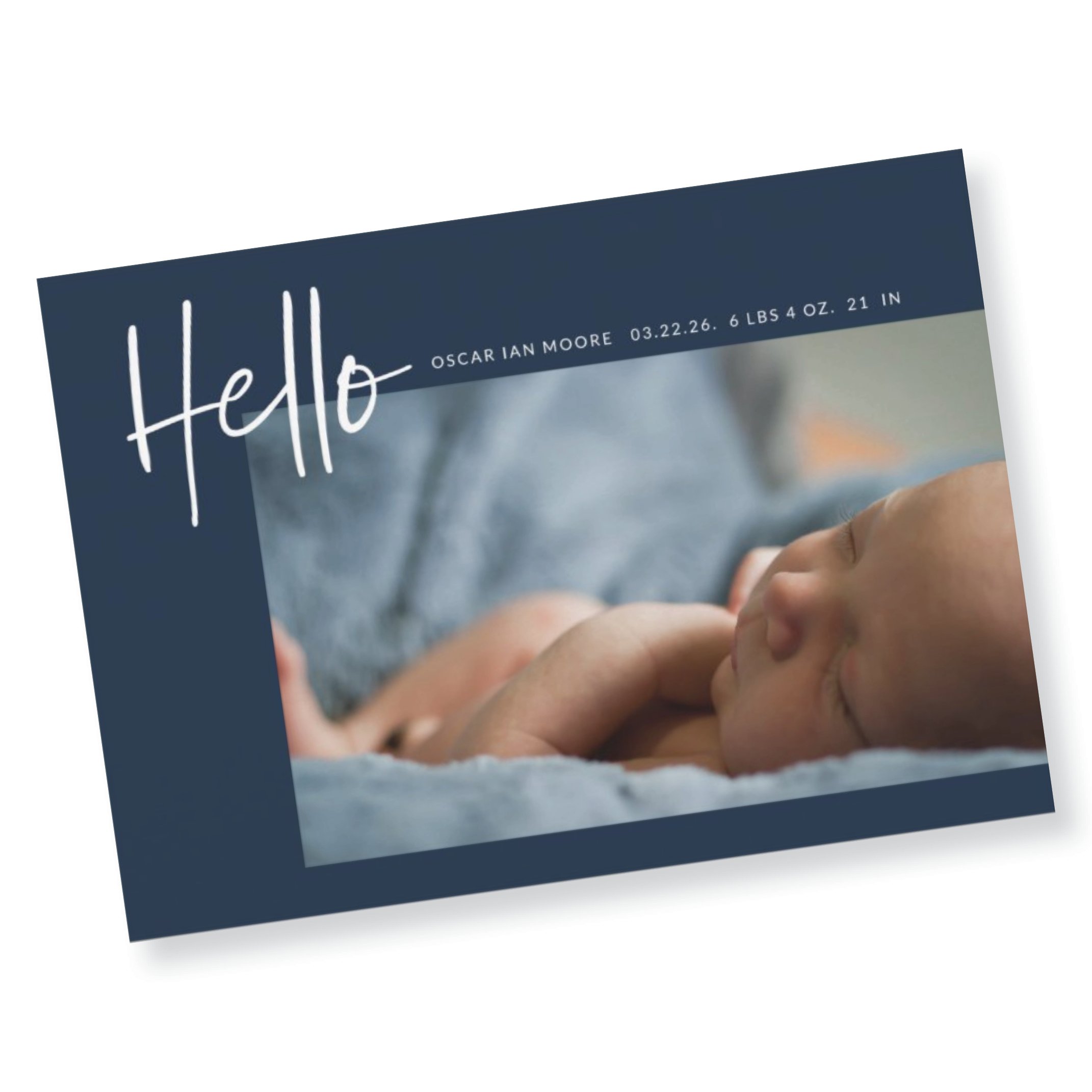 Hello Baby Birth Photo Announcement (Copy)