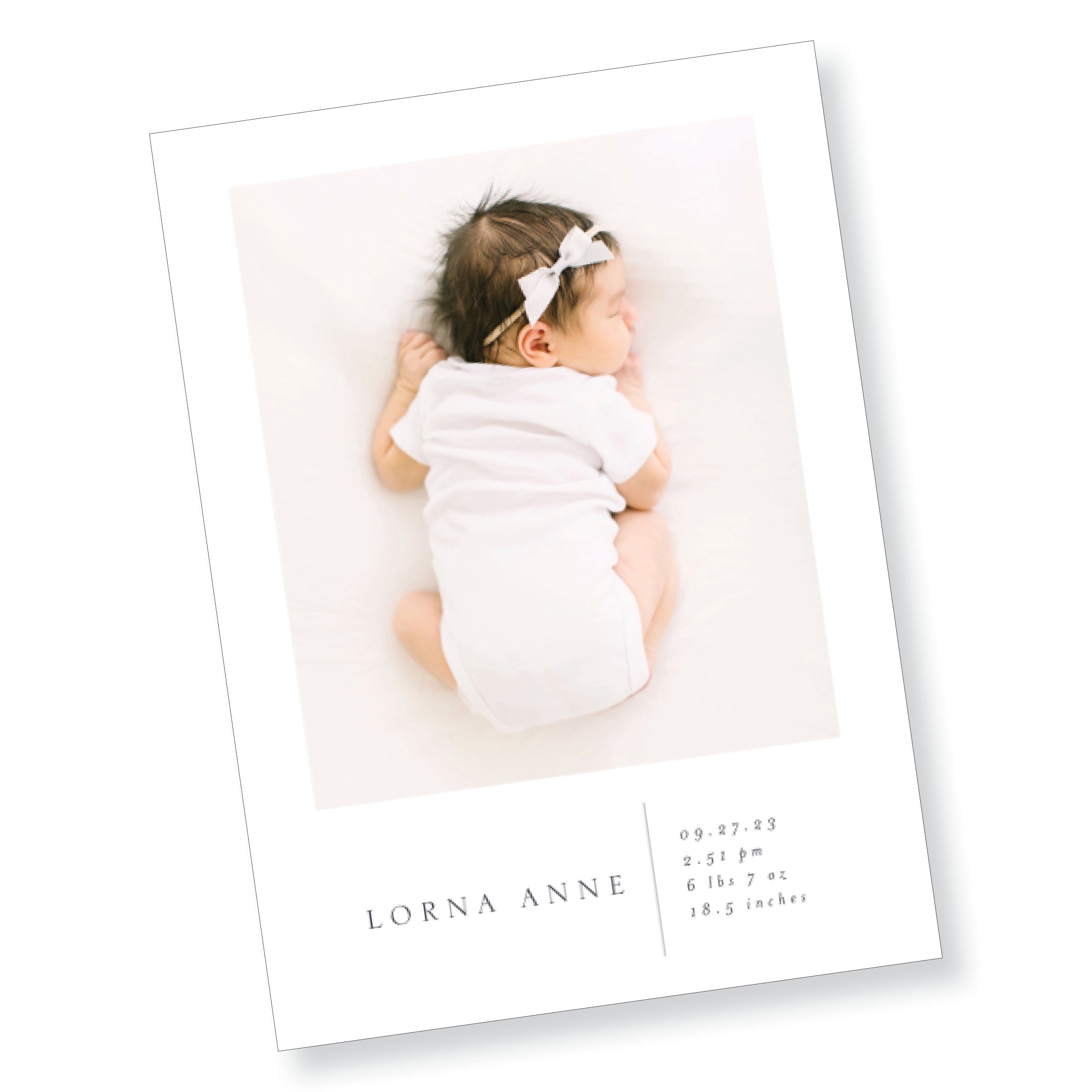 Simple Stats Birth Announcement (Copy)