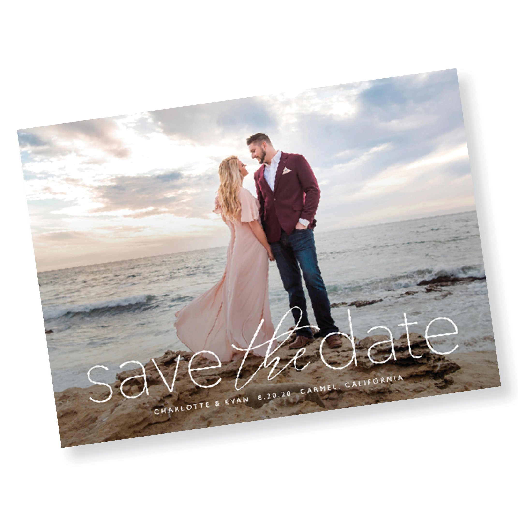 Typographic Wedding Save The Date Card (Copy)