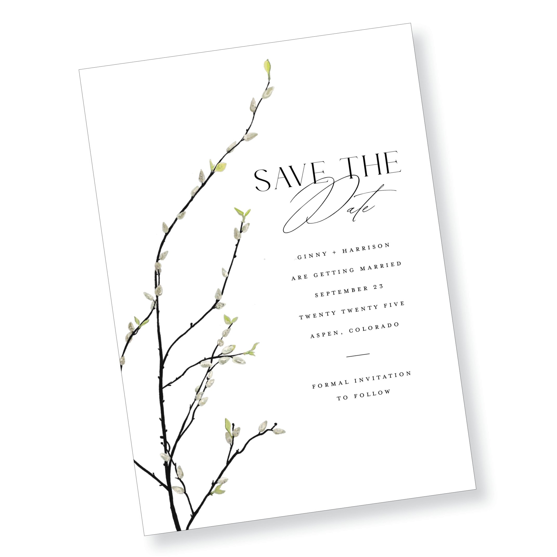 Pussywillow Save the Date Card (Copy)