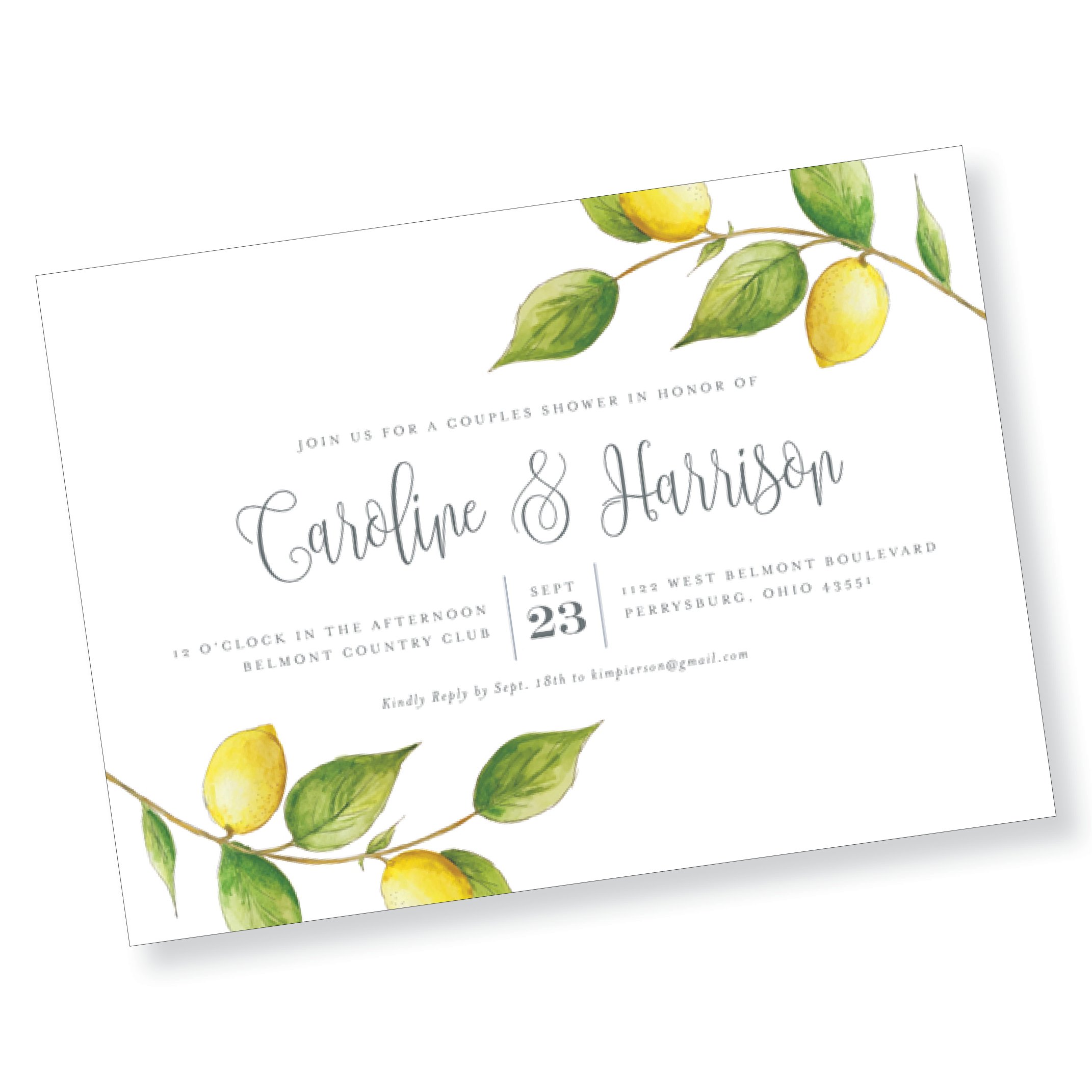 Lemon Drop  Bridal Shower Invitation (Copy)
