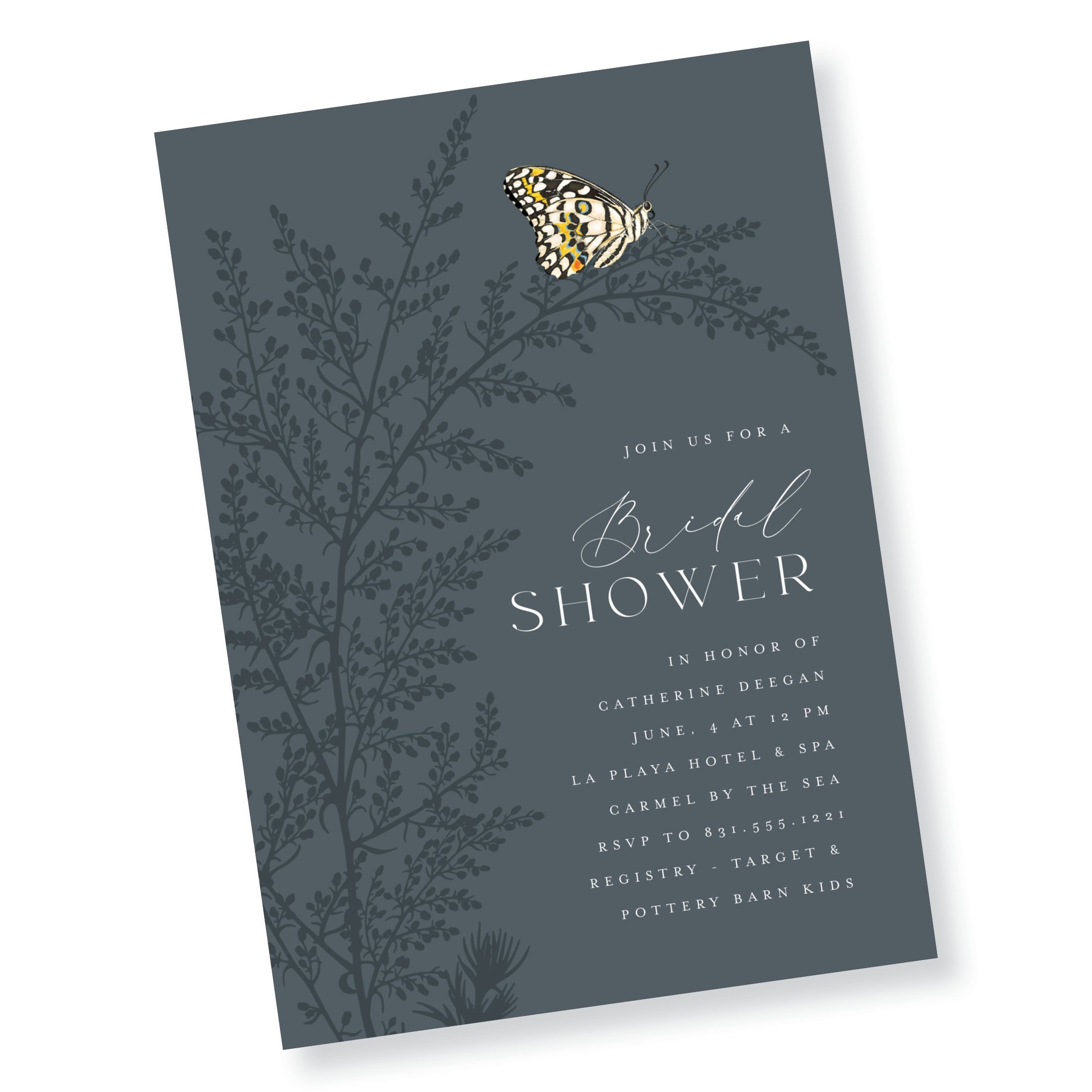 Botanical Butterfly Bridal Shower Invitation (Copy)