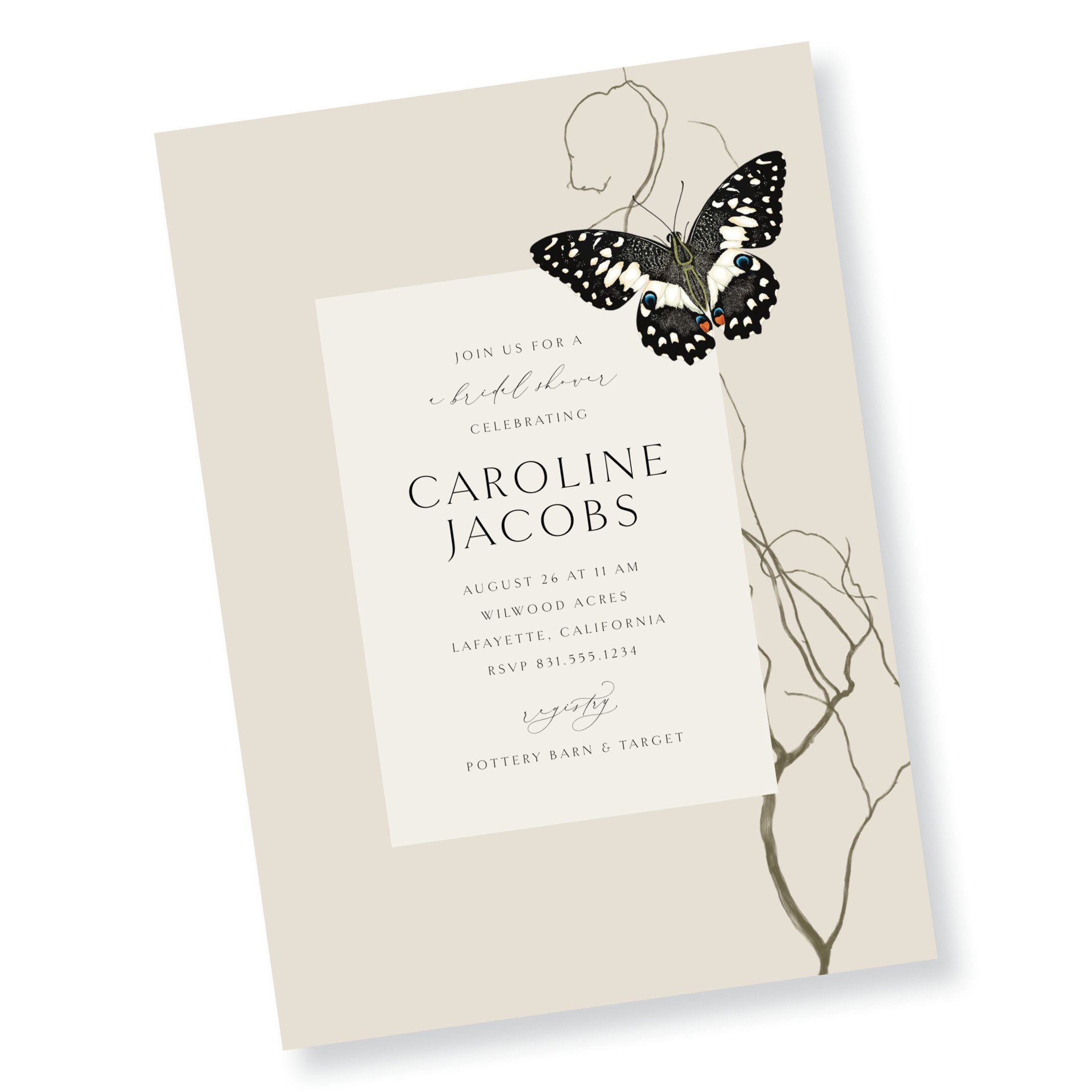 Butterfly Botanical Bridal Shower Invitation (Copy)