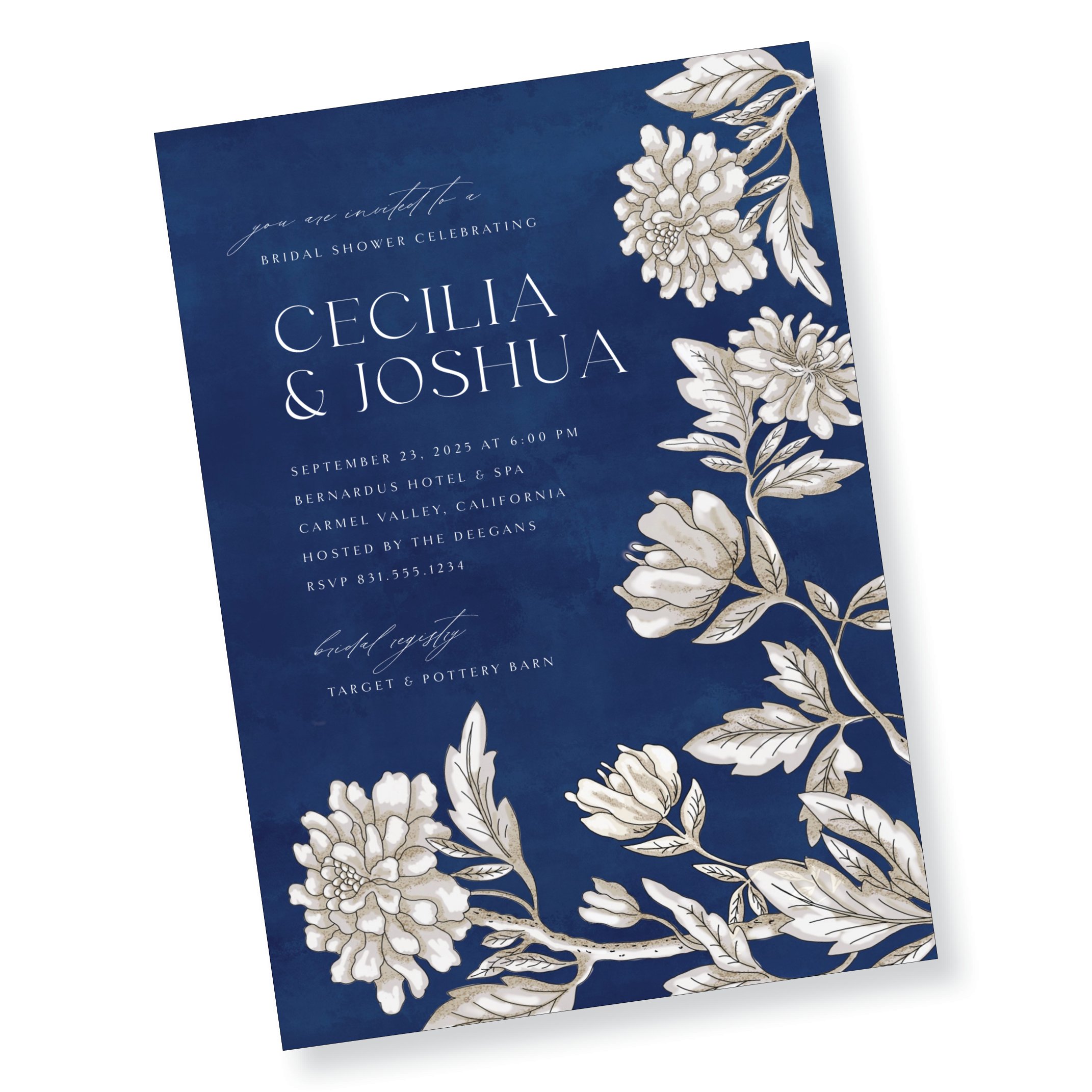 Contemporary Florals Bridal Shower Invite (Copy)