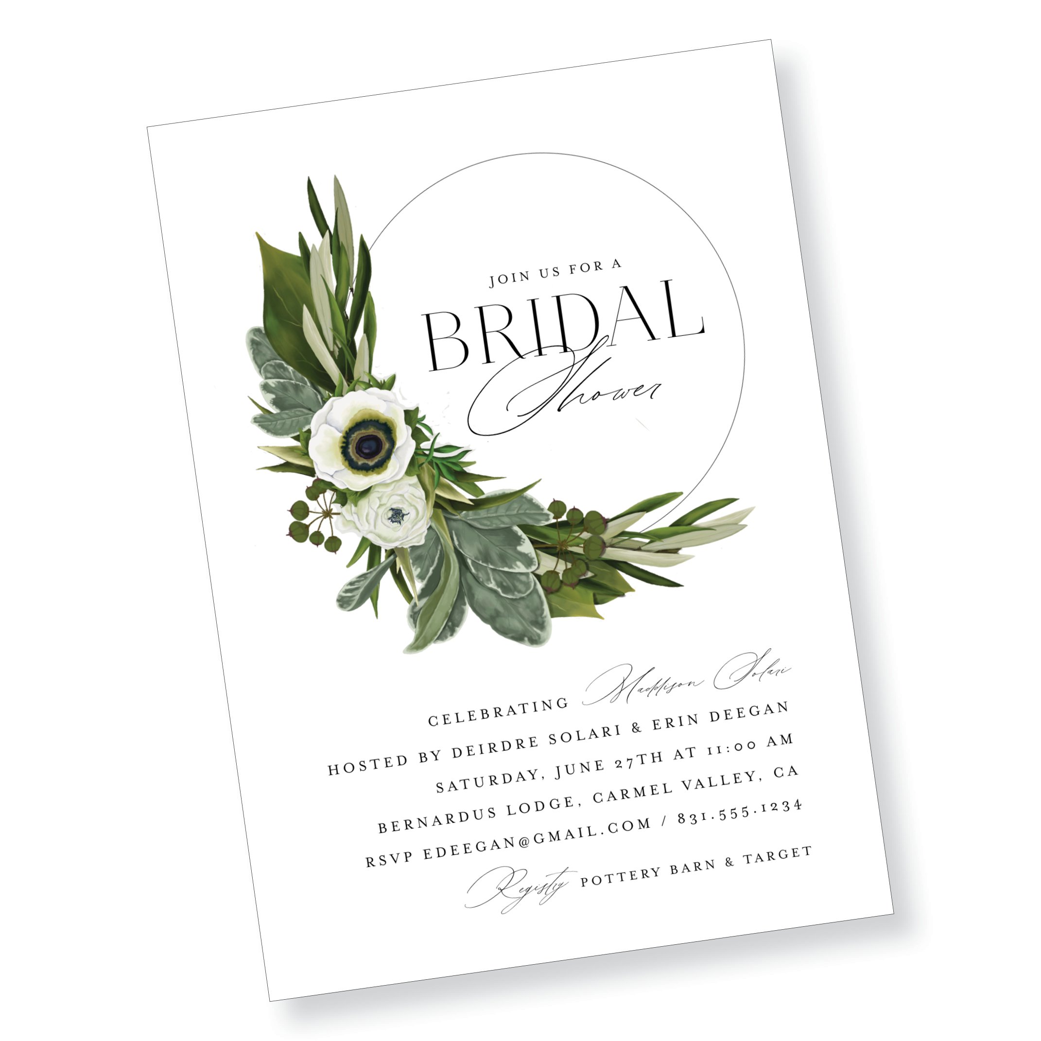 Eucalyptus Bough Bridal Shower Invitation (Copy)