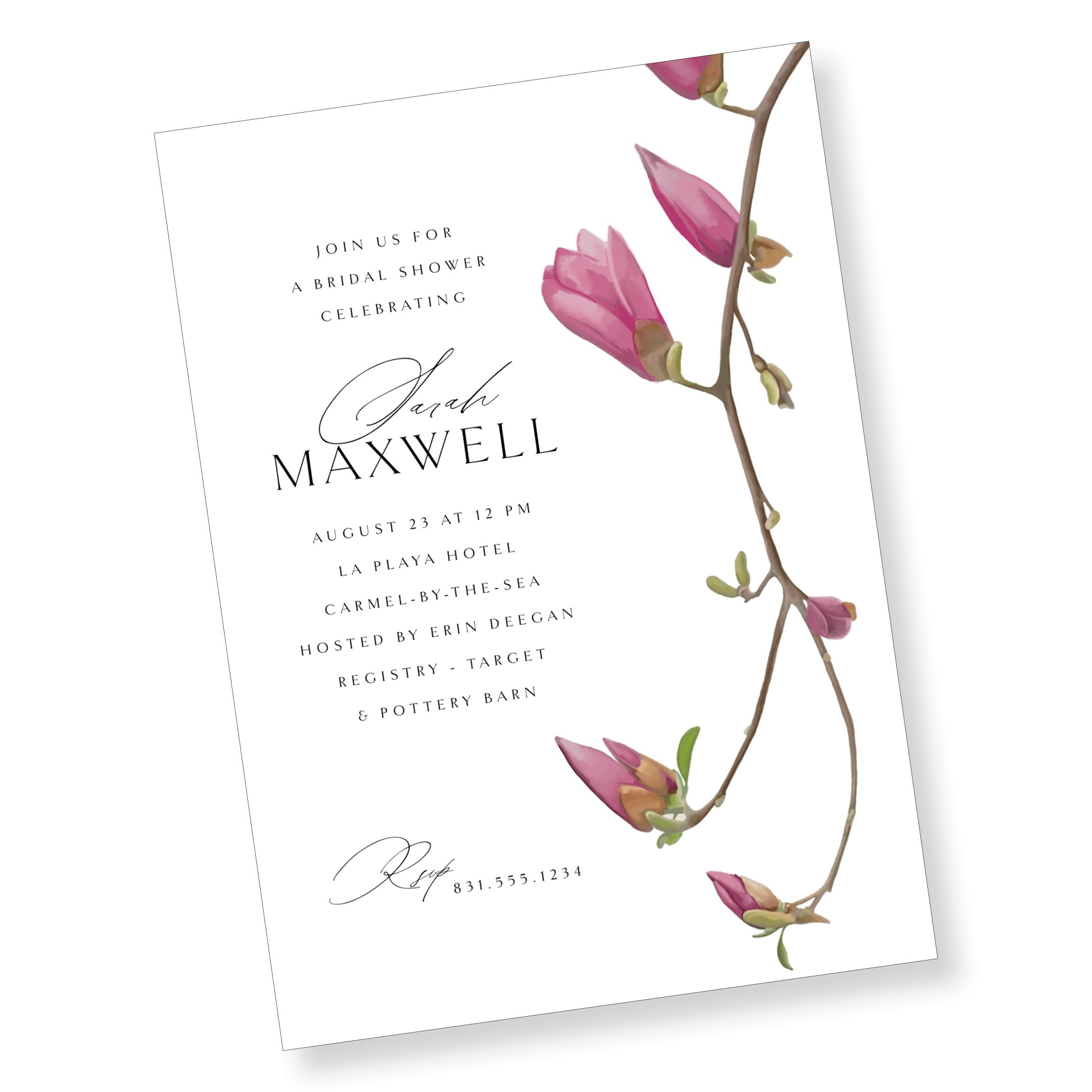 Magnolia Floral Bridal Shower Invitation (Copy)