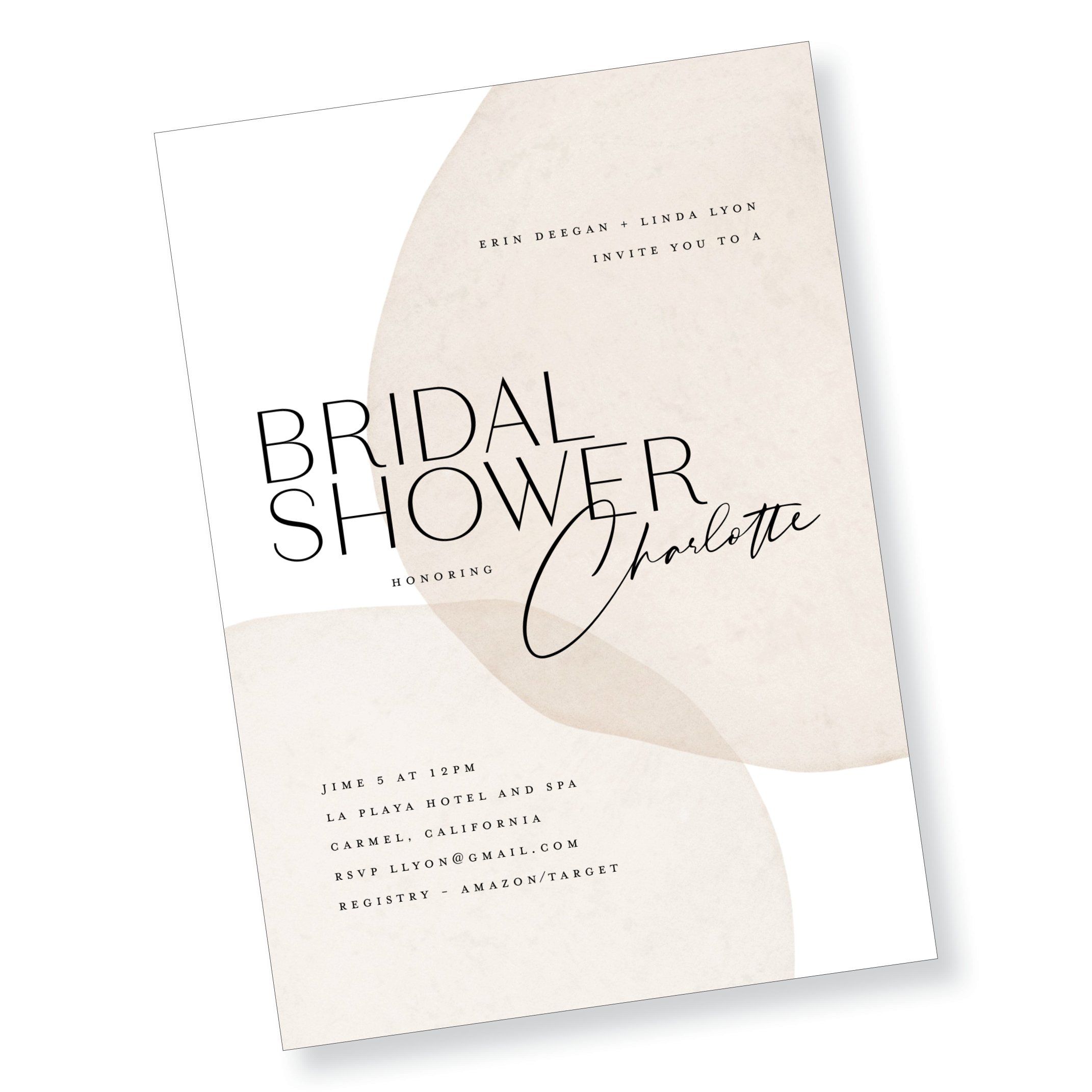 Organic Boho Shower Invitation (Copy)