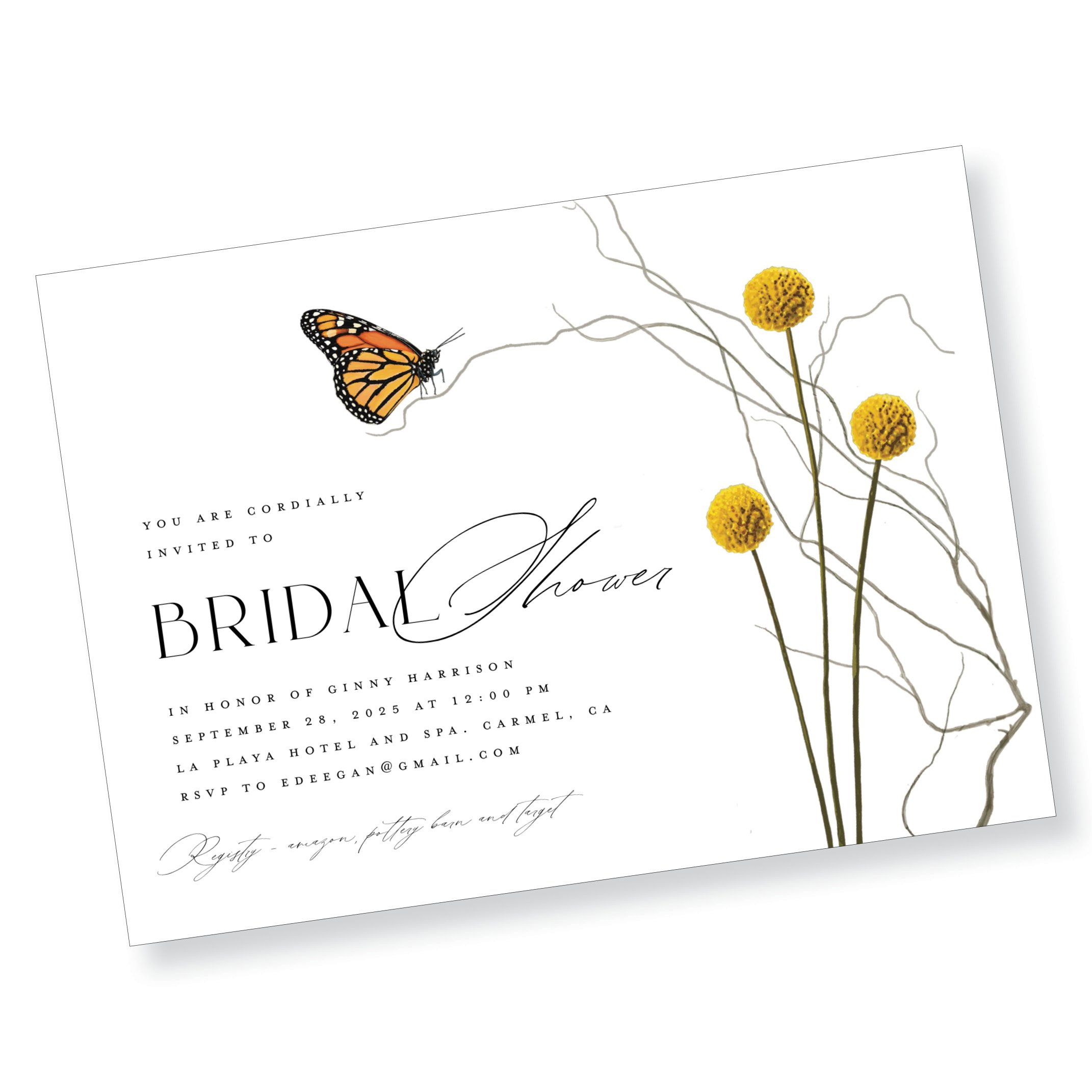 Simple Botanicals Bridal Shower Invitation (Copy)