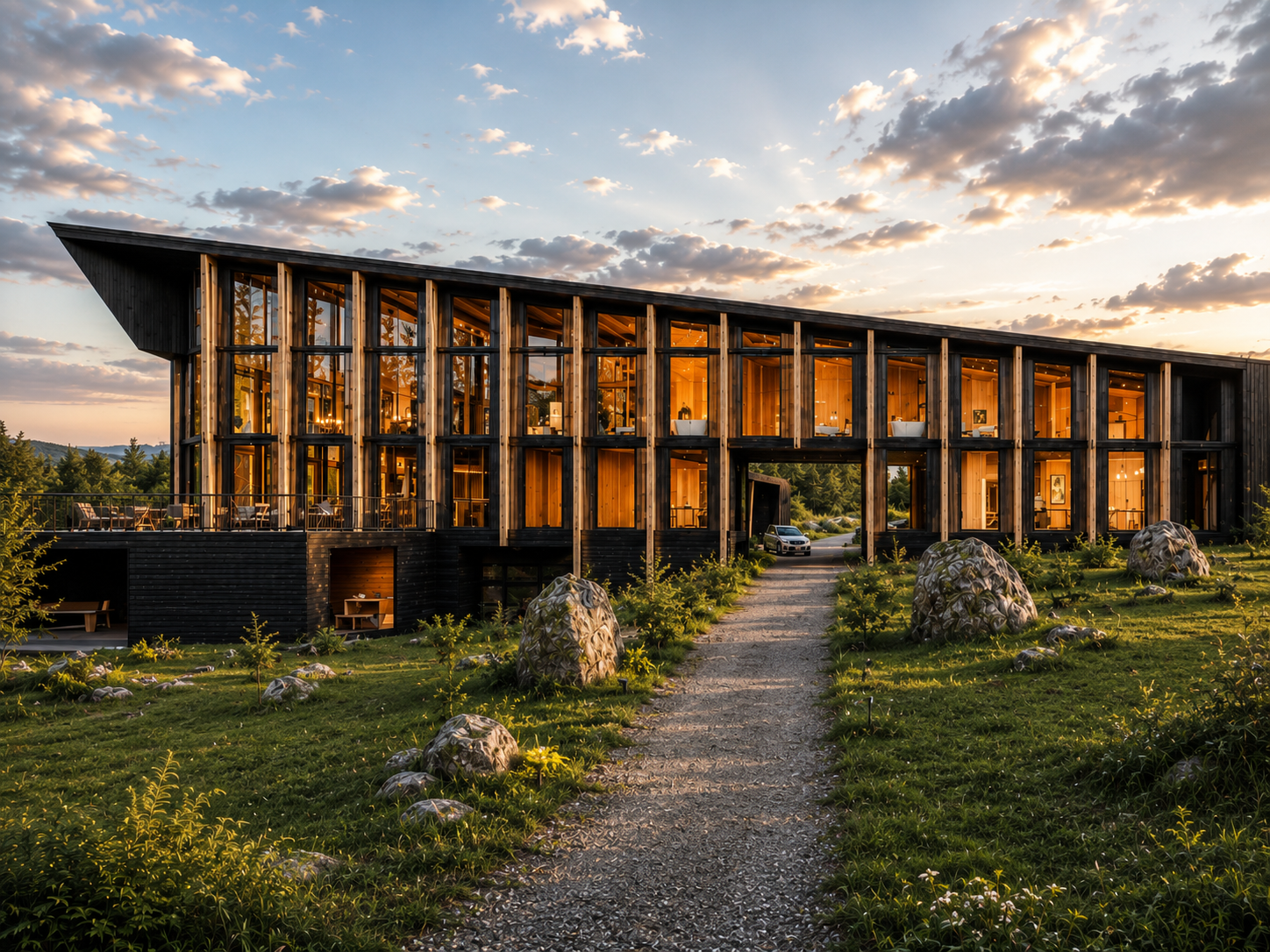 Platte Clove Residence — Entry Façade