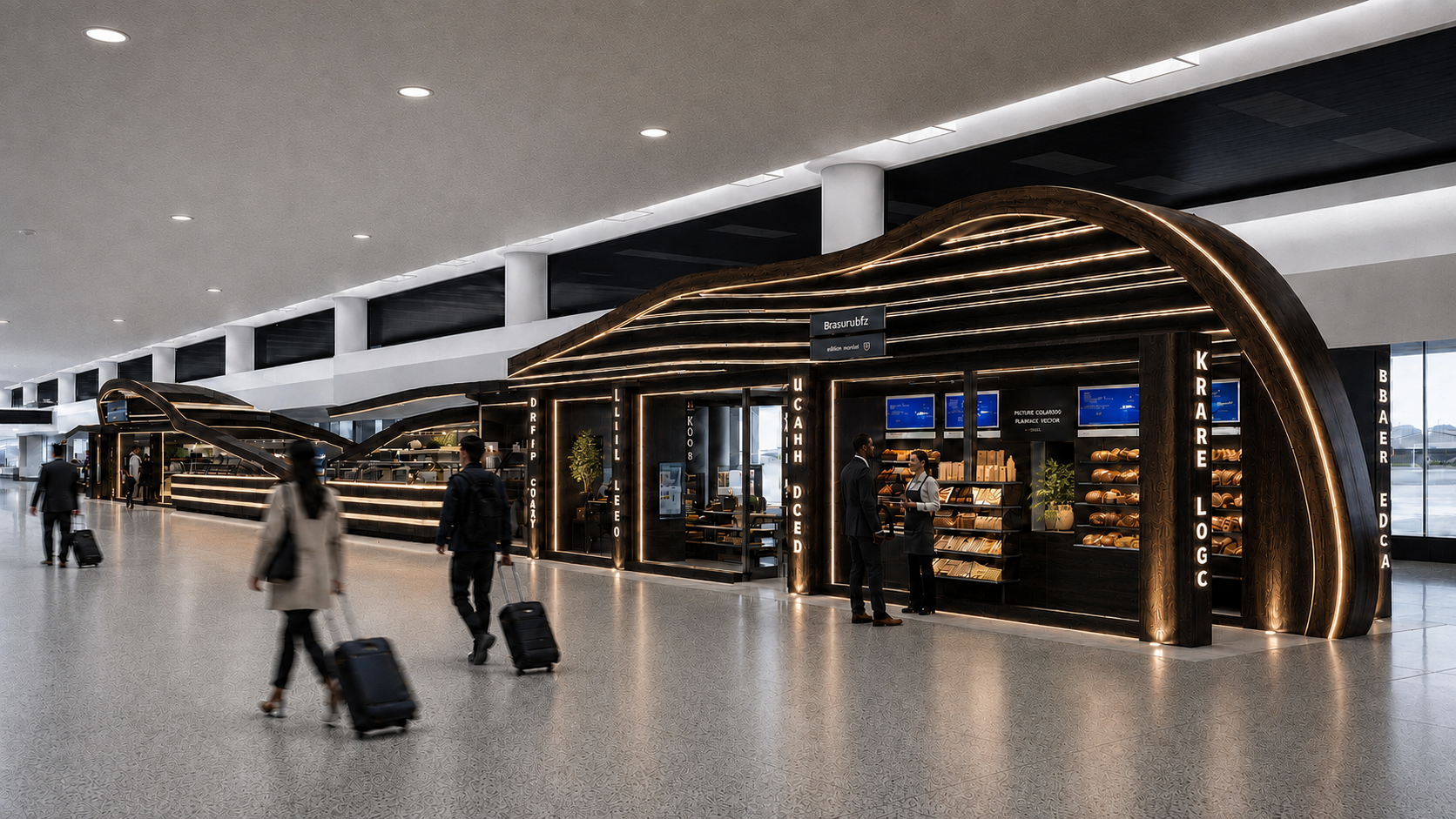 Airport Retail + Wellness — Concourse View