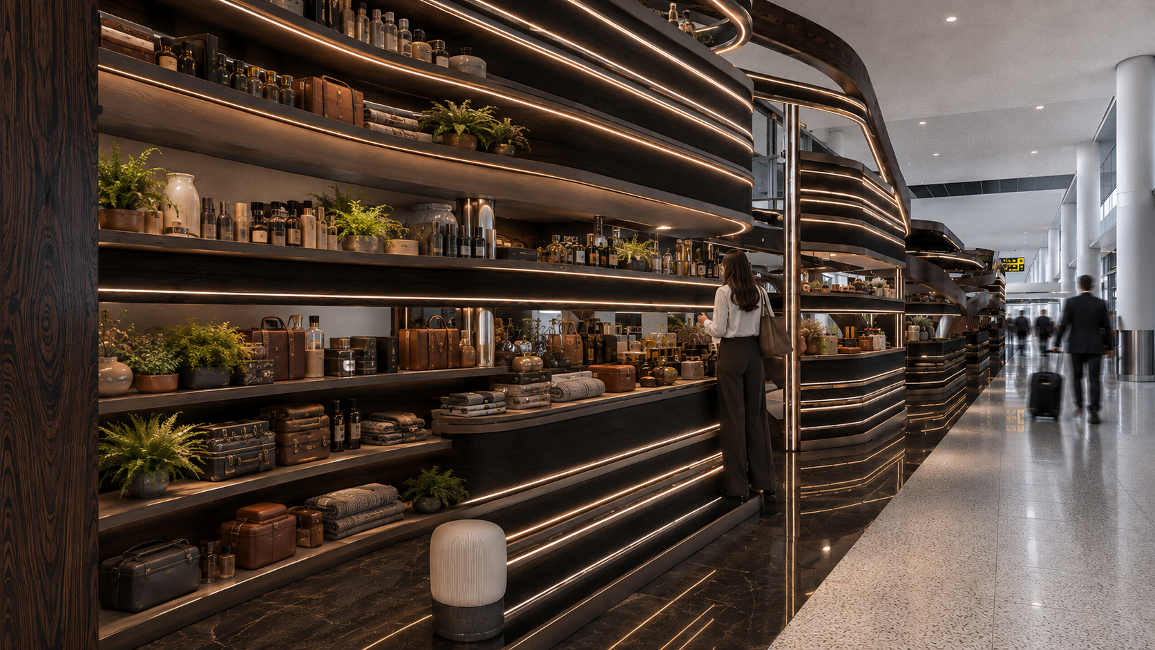 Airport Retail + Wellness — Display Environment
