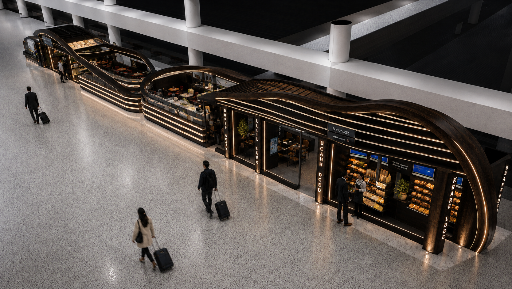 Airport Retail + Wellness — Aerial View