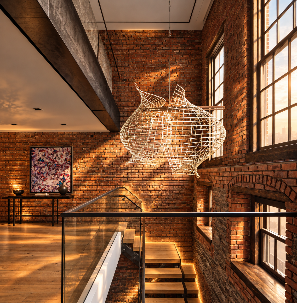 2. Sculptural Greenery in a Historic Stair Gallery.png