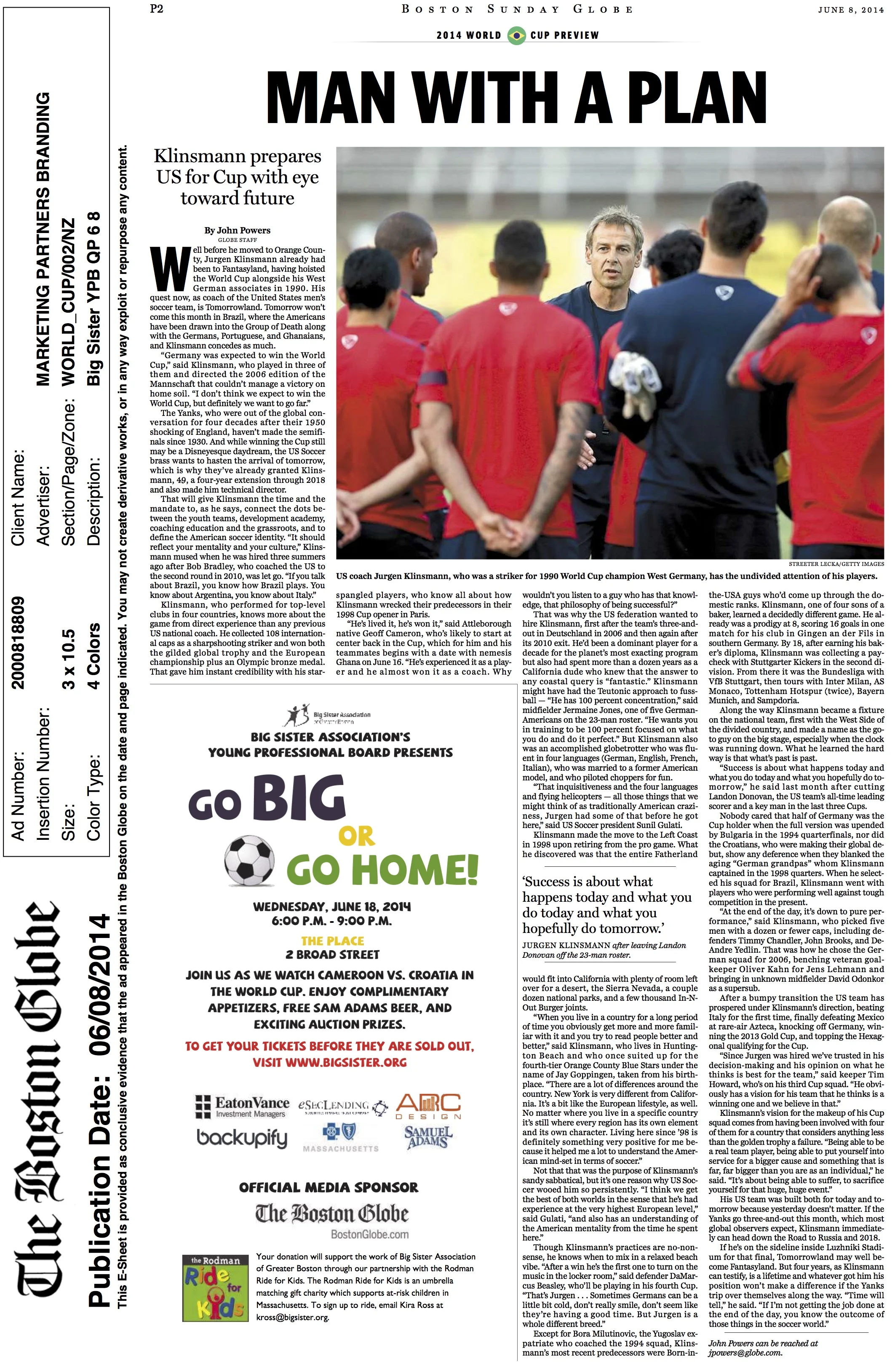 Arc Design featured in the Boston Globe for sponsoring an event for the Big Sister Association of Greater Boston