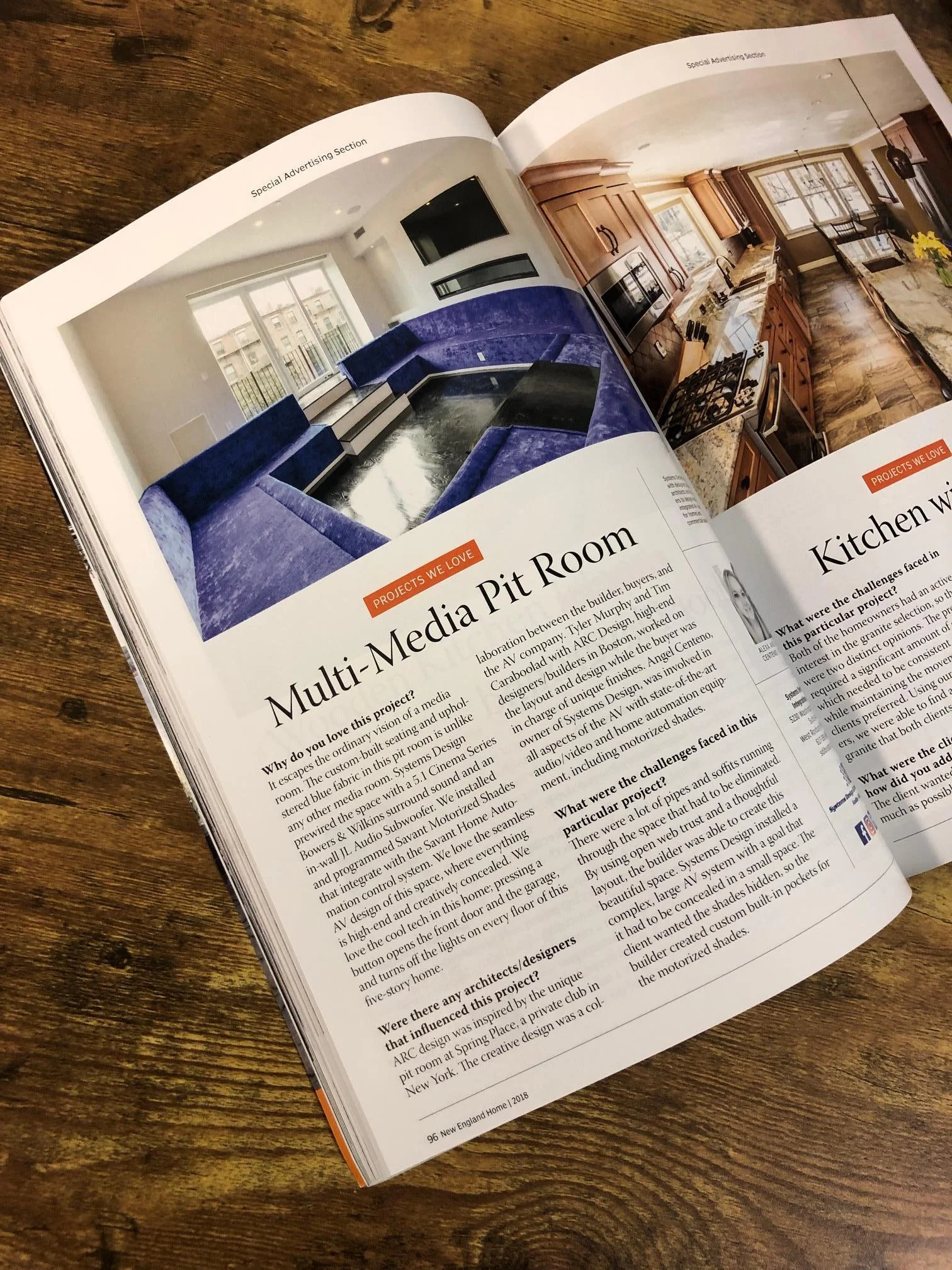 Arc Design featured in New England Home, 2018, for 11 Rutland Square