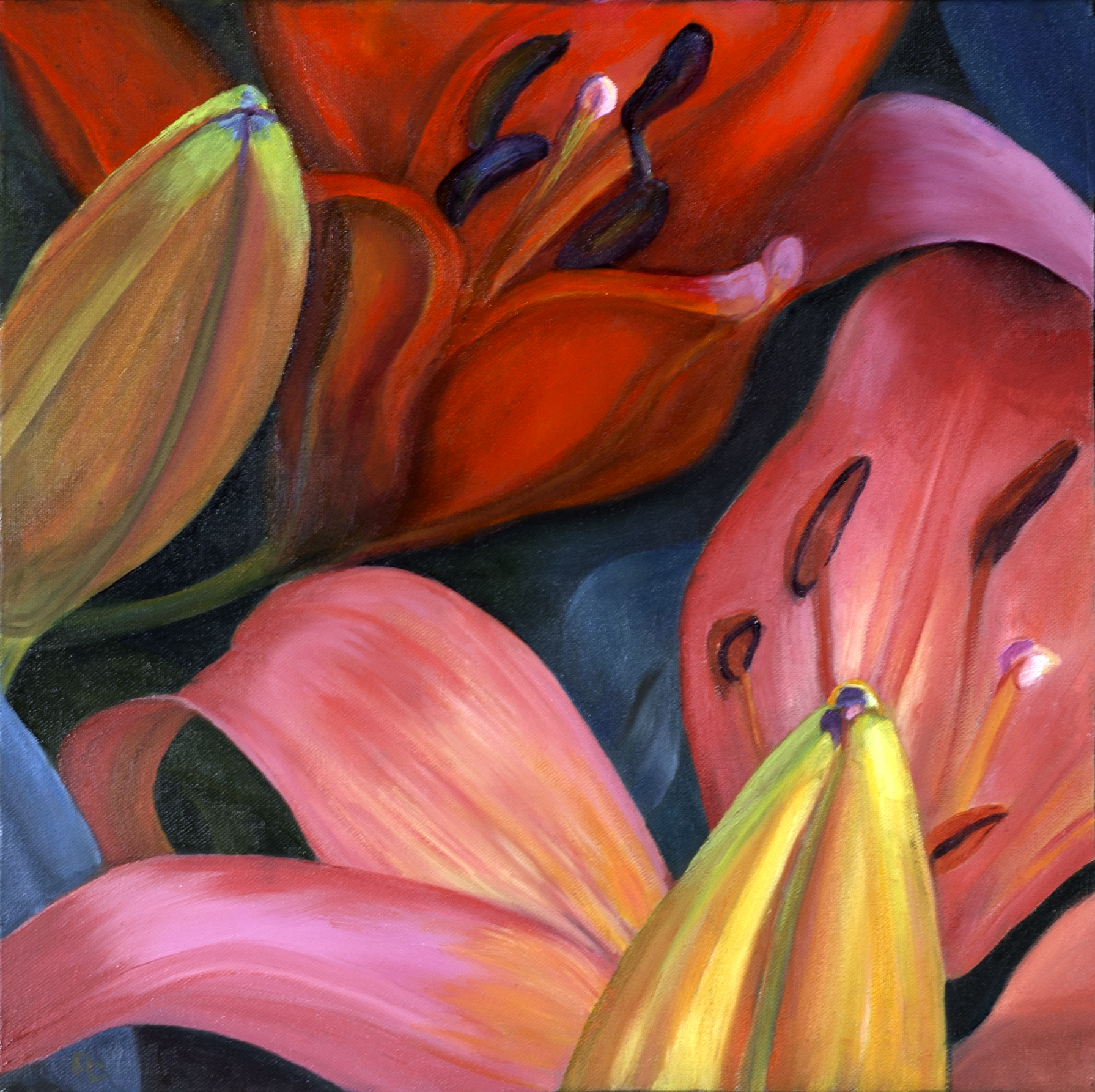 Bowl of Lilies/Triptych