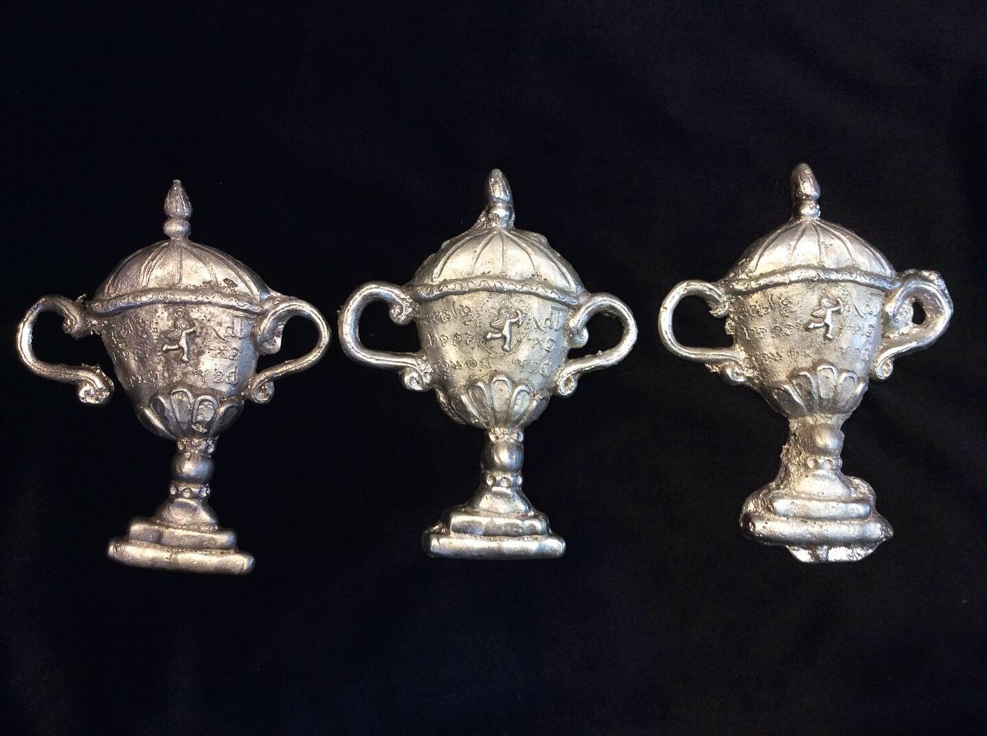   mourning mirrors , edition of 3, 2023, pewter, bismuth, and glass, 6 x 4 inches 