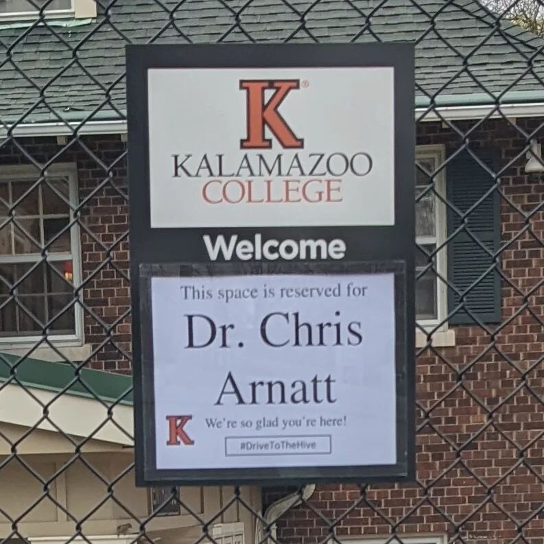 Thanks @kalamazoocollege for the great parking! Excited to give a seminar here today.