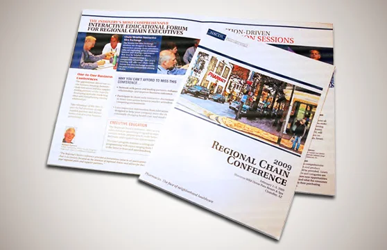  National Association of Chain Drugstores Regional Chain Conference Bi-fold Brochure Design, Illustration, Photo Editing, Page Layout 