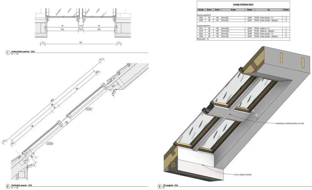 Hiša Mengeš - shema stavbnega pohištva