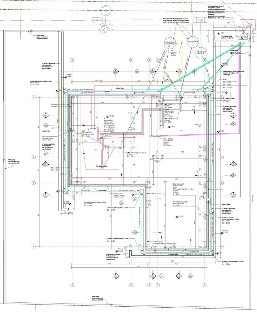 Hiša Mengeš - tloris temeljev