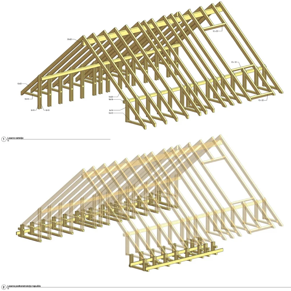 Hiša Mengeš - 3D ostrešje