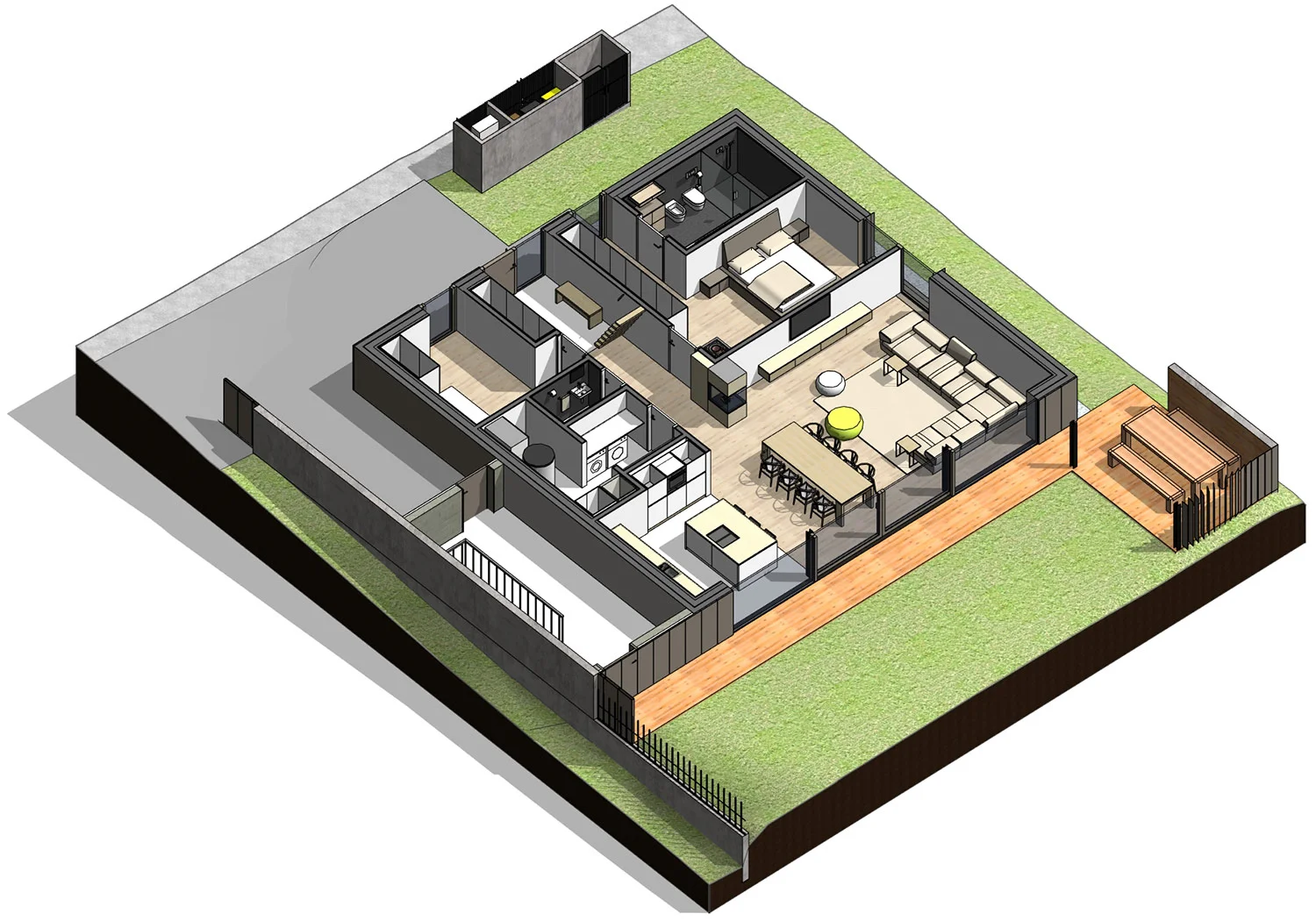 Hiša Kamnitnik - 3D tloris