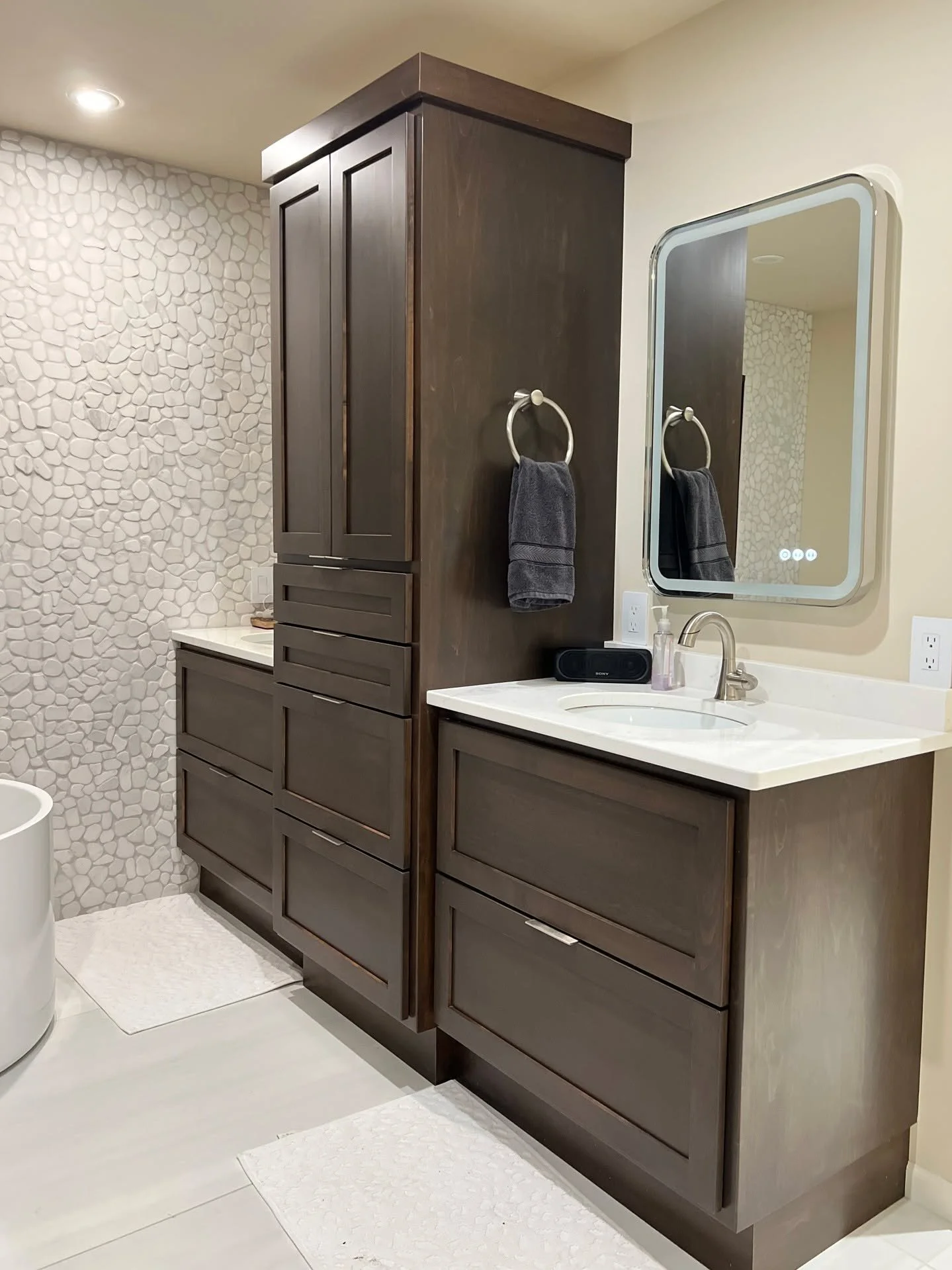 From modern painted finishes to rich wood tones, every bathroom we build is tailored to the space and the person it&rsquo;s meant for. Each piece brings together thoughtful design and skilled craftsmanship for a space that feels personal and complete