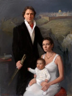 Family group, oil 44"x60", 2011.