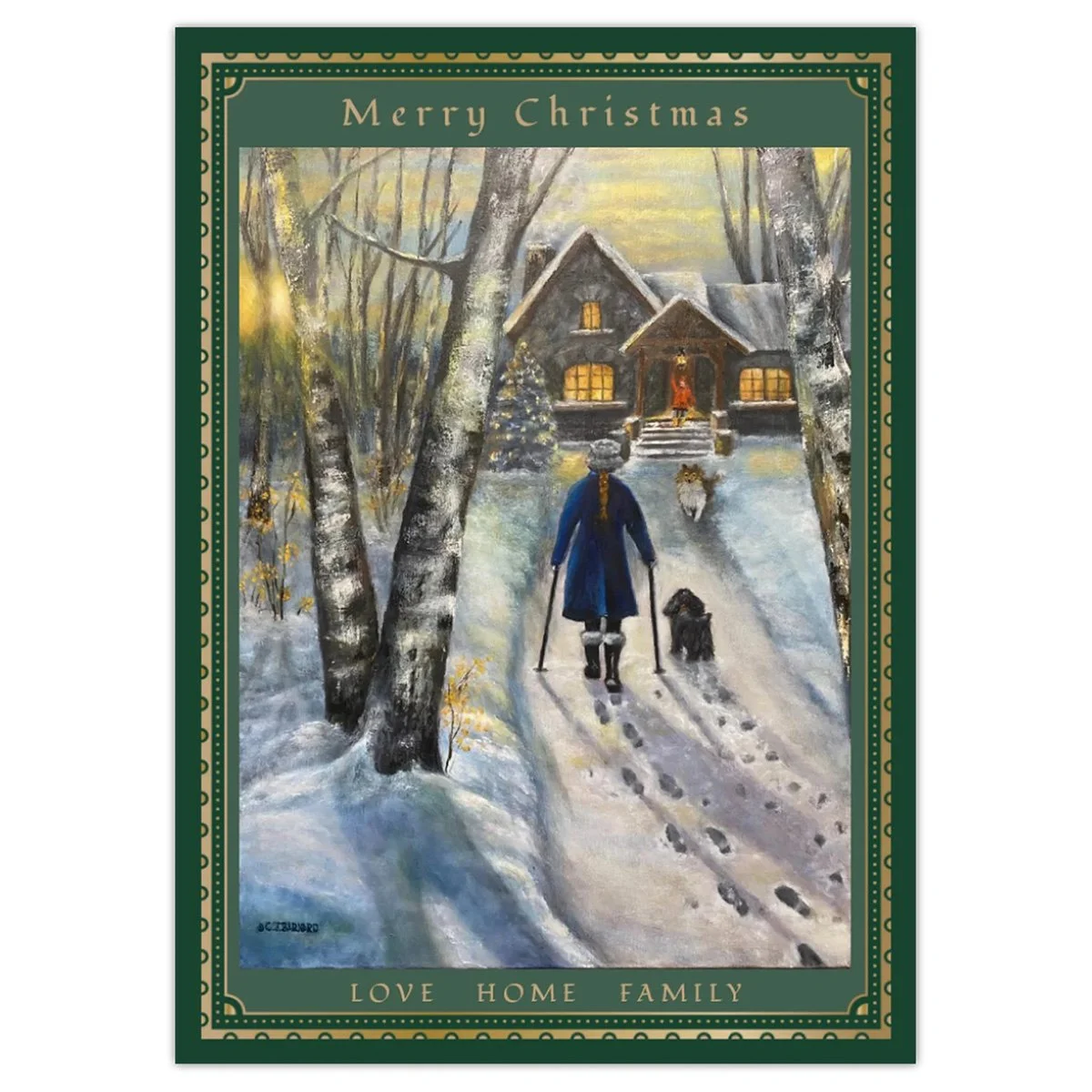 PAM'S WINTER WALK - GREETING CARD