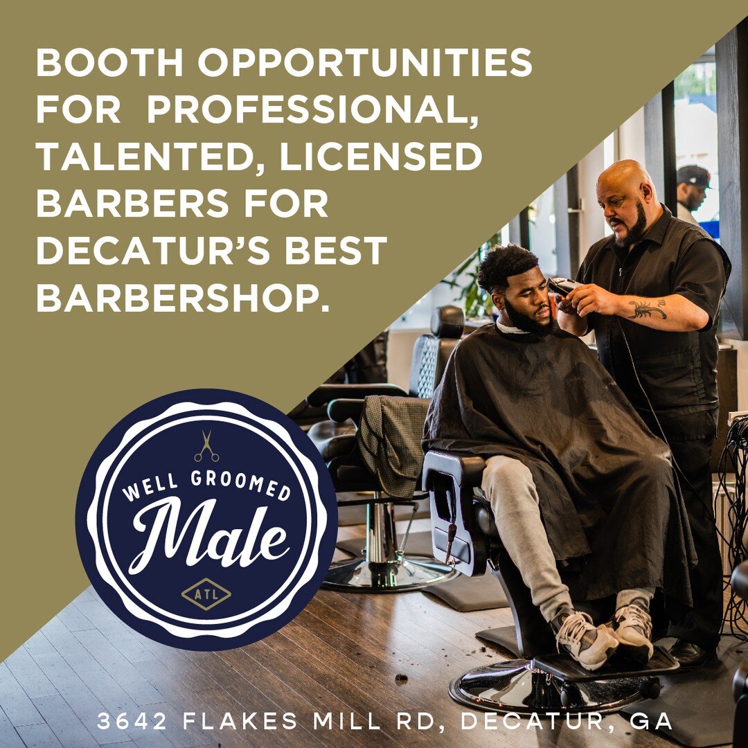 We are looking for licensed and professional barbers. Interested? Text or call Troy at 404-312-2110