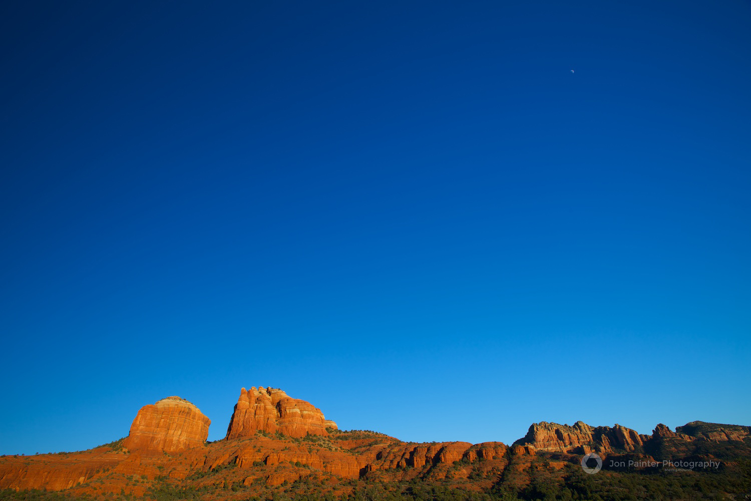 Moonrise over Cathedral Rock, Sedona, Arizona
