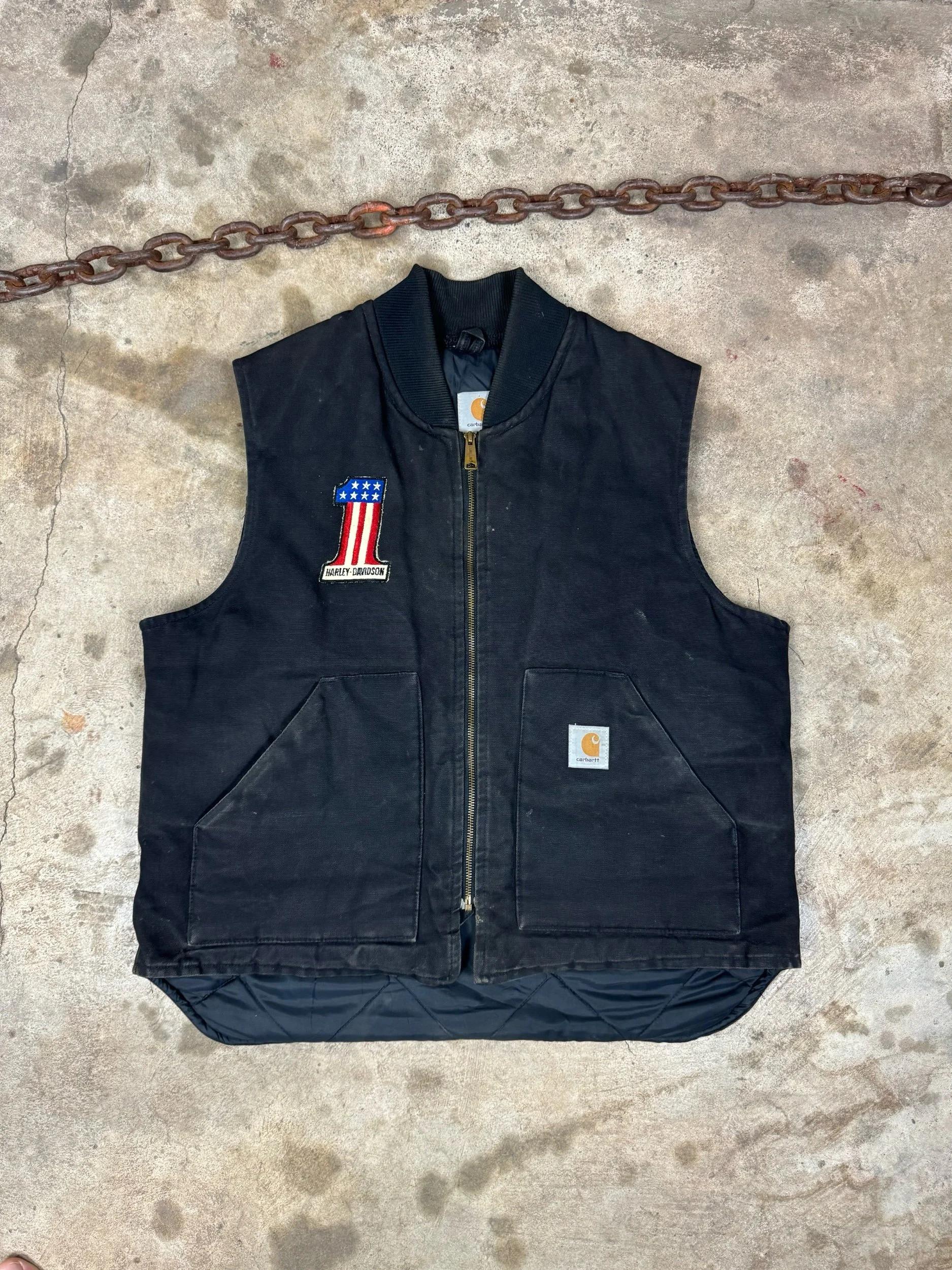 Carhartt Harley (Carhartt Harley-Davidson ナス紺 サーマルパーカー 