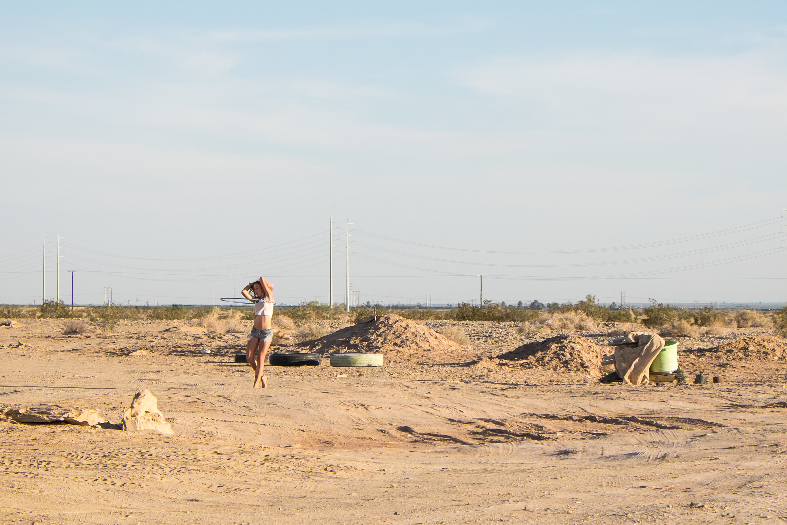 She is very dedicated to hula hooping.