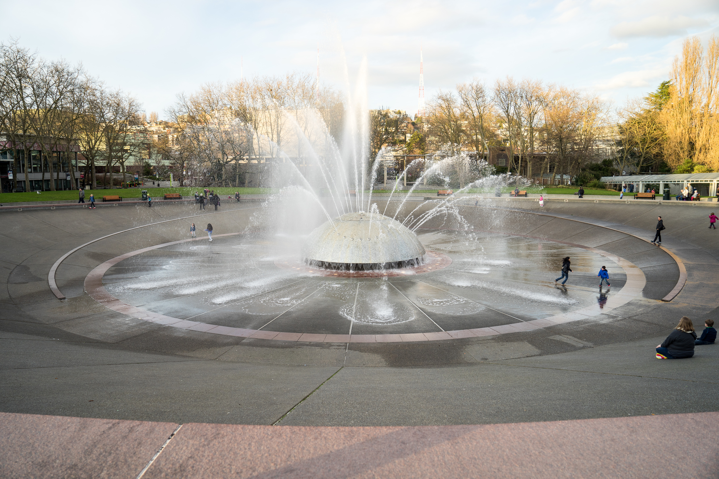 While waiting for our Space Needle time, we wandered the grounds a bit. Here's the International Fountain nearby.