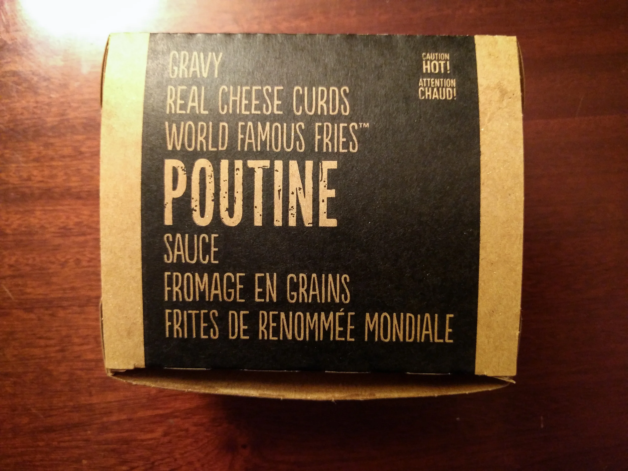 The cheese curds are "real", and the fries (TM) are "world famous". Unfortunately, the gravy gets no such accolades.