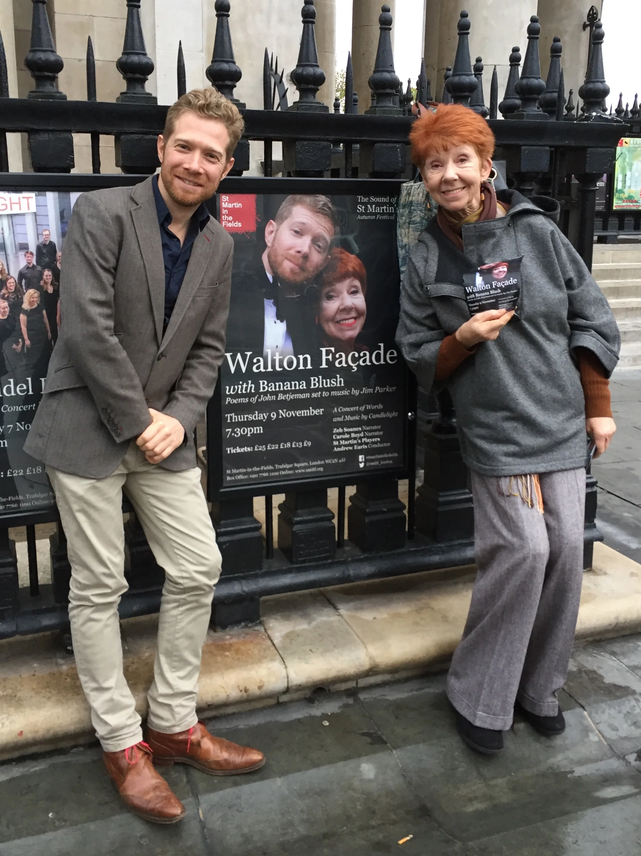 John Betjeman's Banana Blus h with Carole Boyd at St. Martin-in-the-Fields