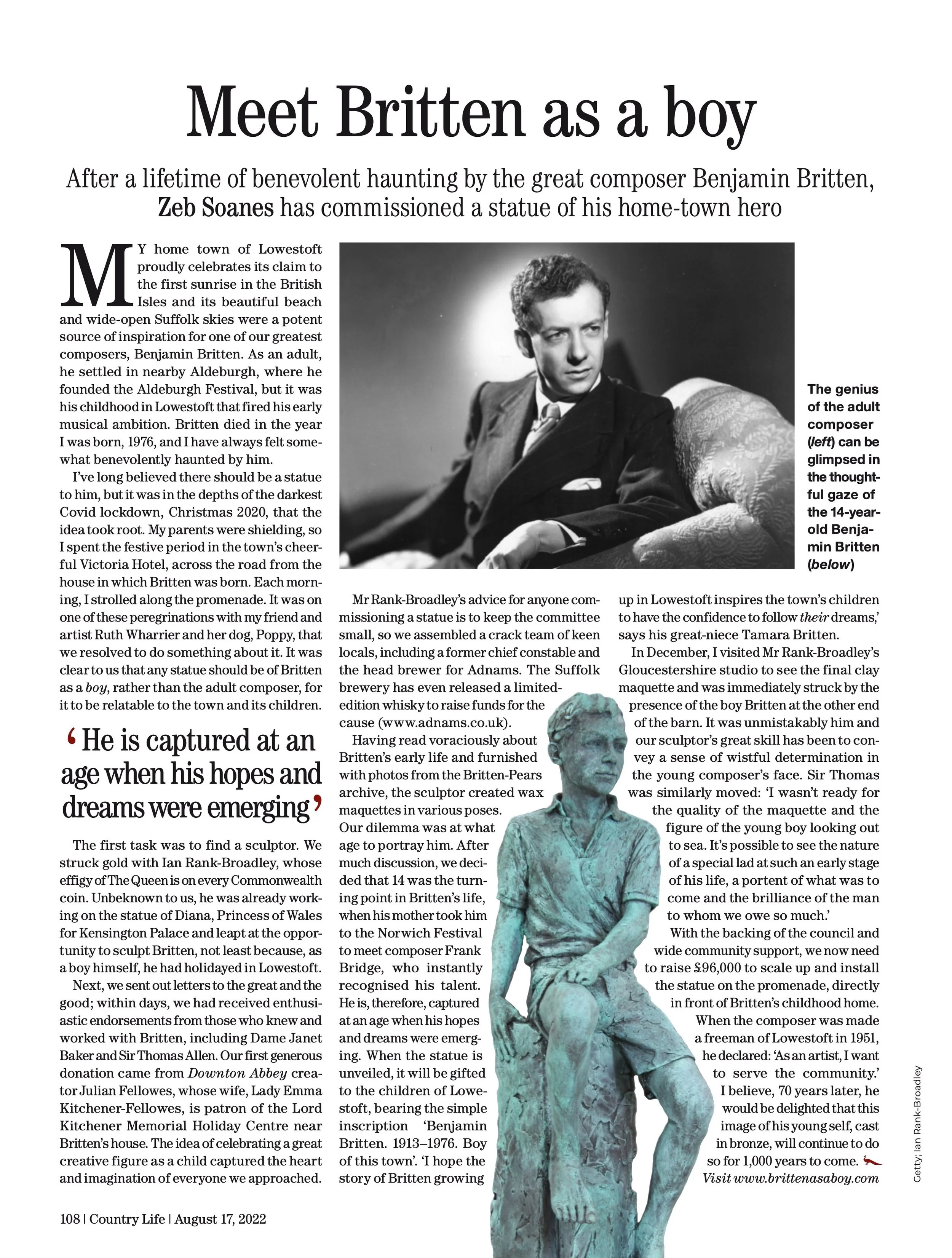 Meet Britten as a boy