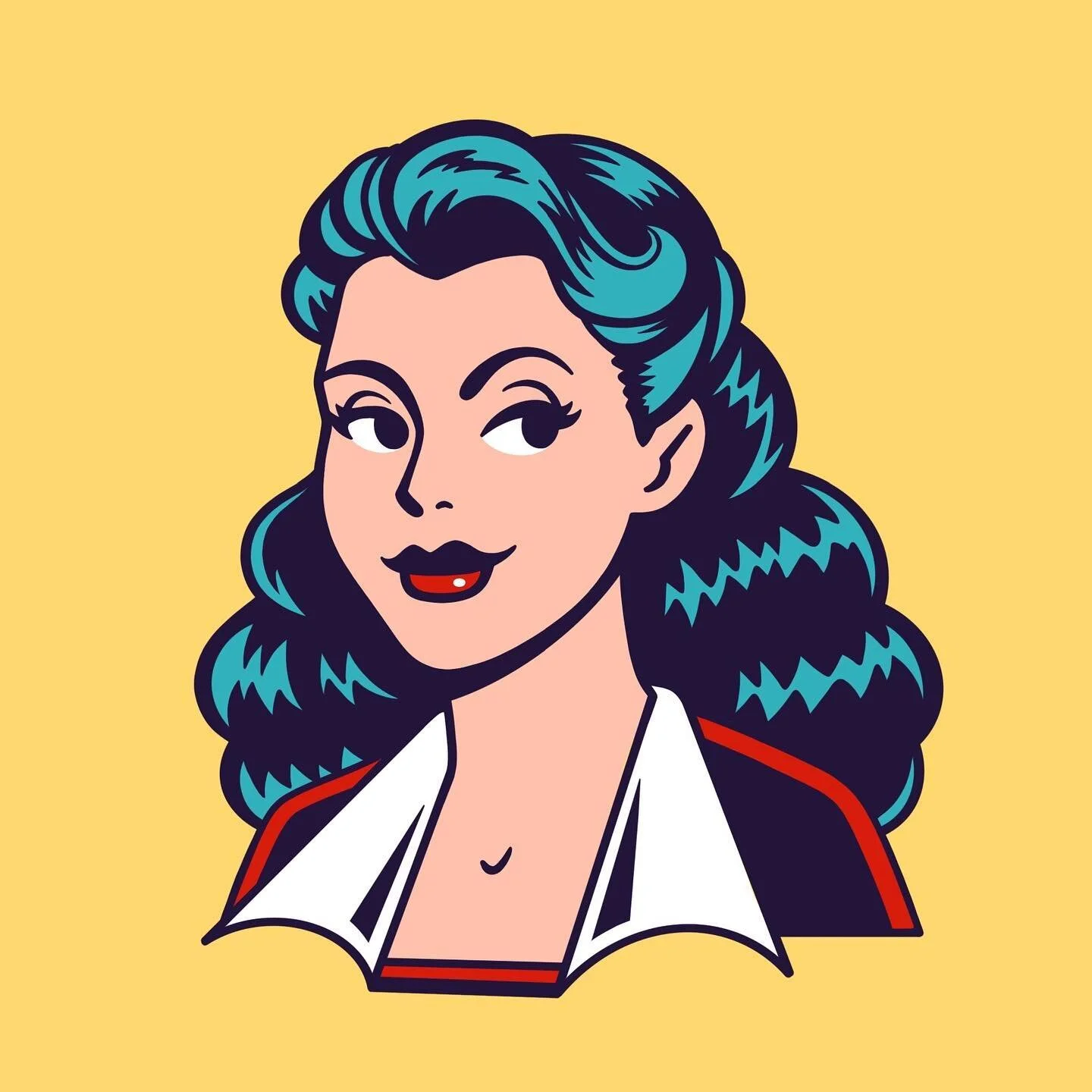 This would be an awesome logo for a vintage store. I was looking at some golden age comics and wanted to draw my own rad retro lady! Couldn&rsquo;t decide on the background color.
.
.
.
#logodesigner #logodesignservices #vintagelogo #vintagedesign #d