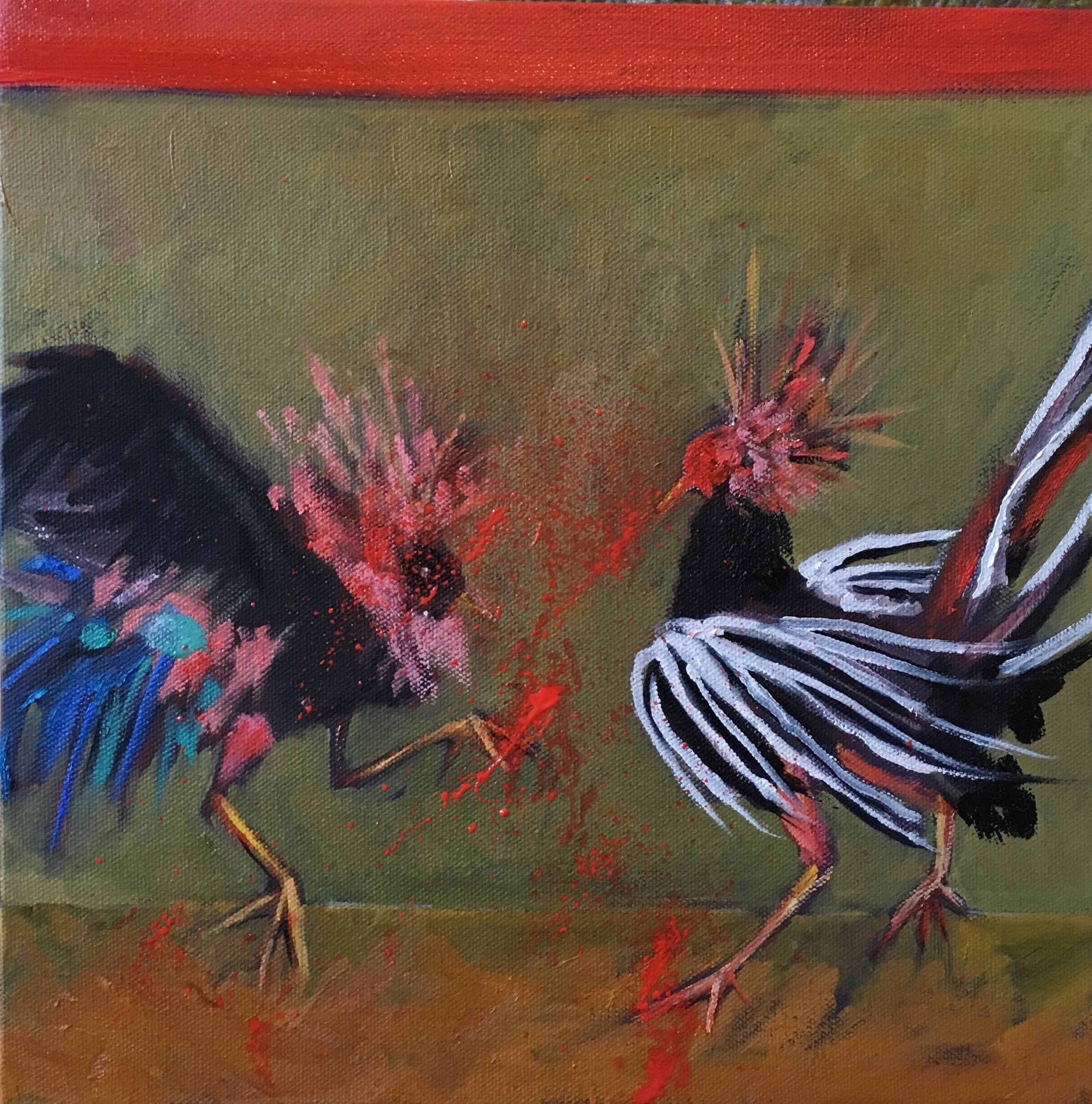The Debate, 12 X 12 inches, oil on canvas