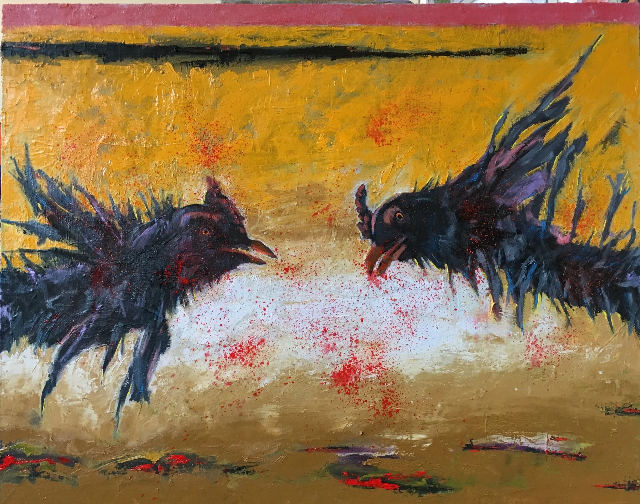 The Debate, 30 X 20 inches, oil on canvas