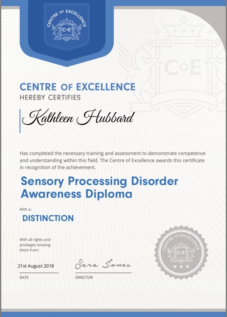 Sensory Processing Disorder Awareness Diploma