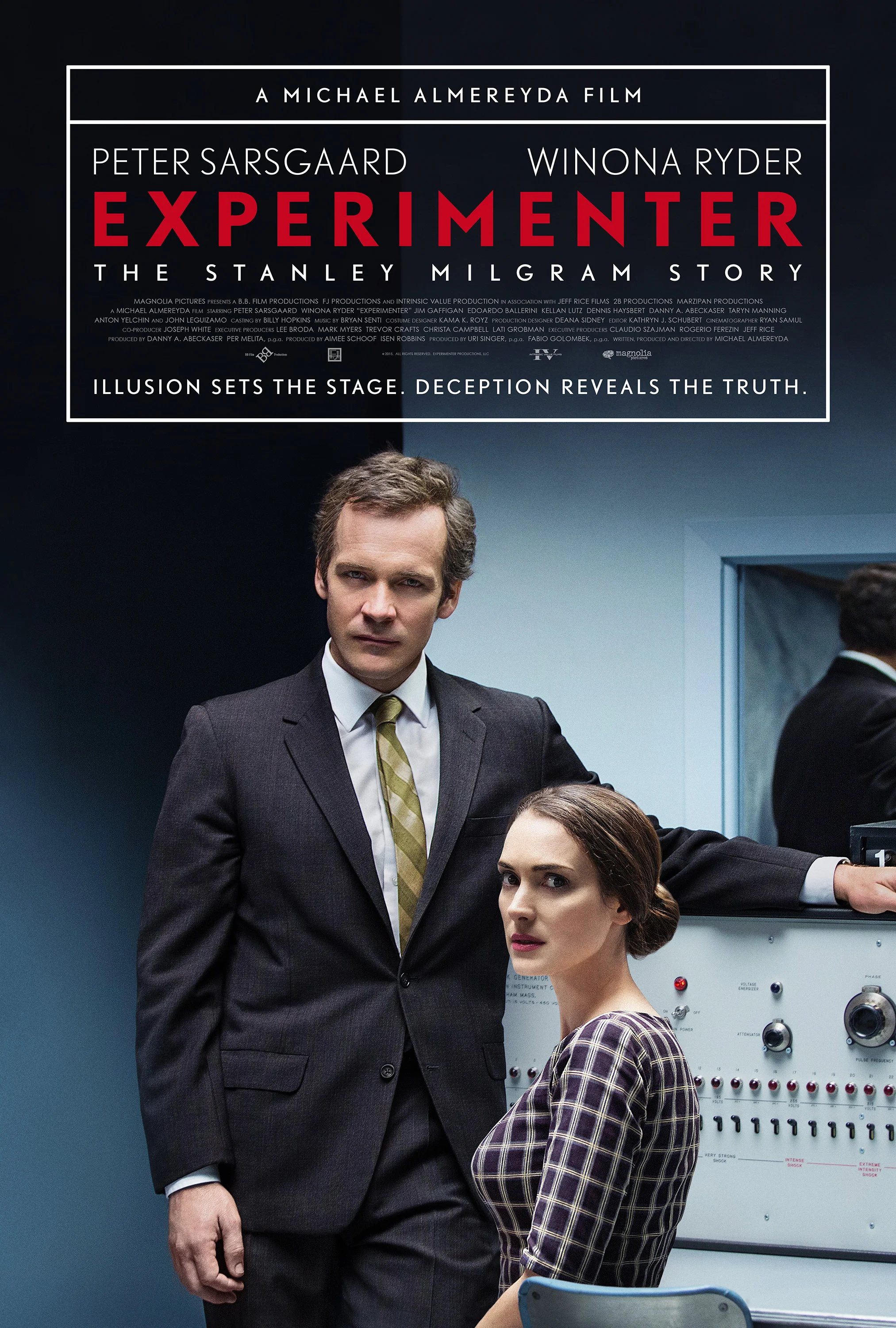 Peter Sarsgaard and Winona Ryder Stare You Down in Exclusive 'Experimenter' Poster