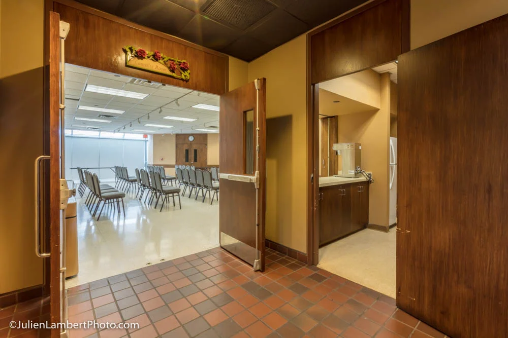 Half the Redbud set for a training, and access to the kitchenette.