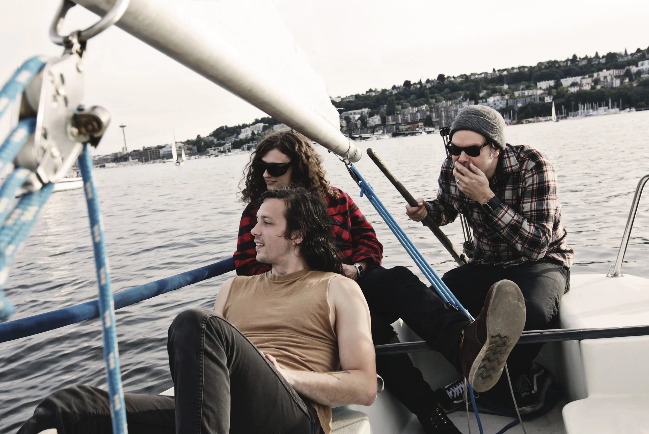 Band promo shot for Trash Fire, published in Interview Magazine
