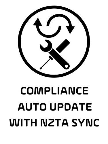 Compliance Management made easy -  Compliance  automatically updates with NZTA. 
