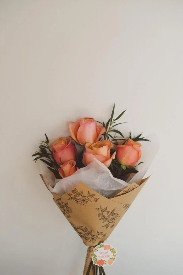 Floral Print Wrapping for Petal&Prickle Floral Boutique, New Plymouth